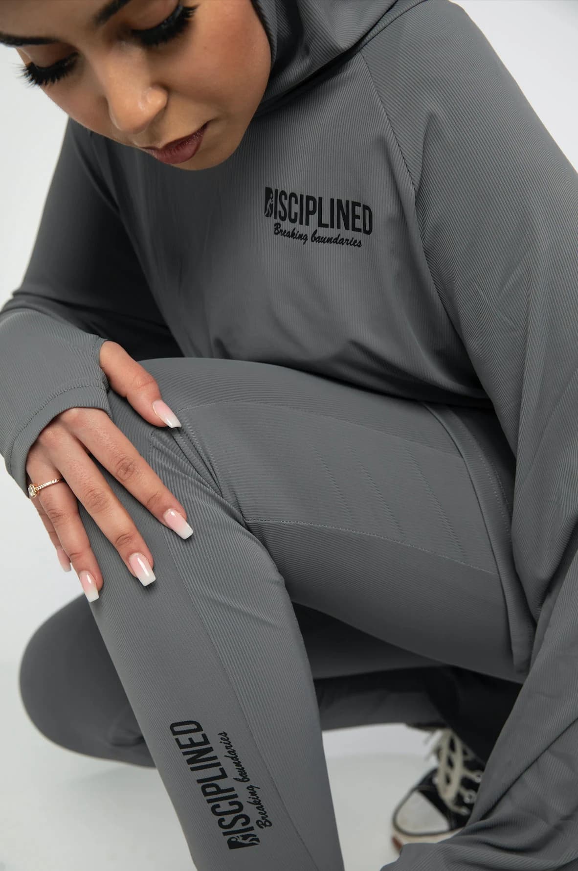 Modest Activewear/Swimwear Hoodie - Essential Charcoal