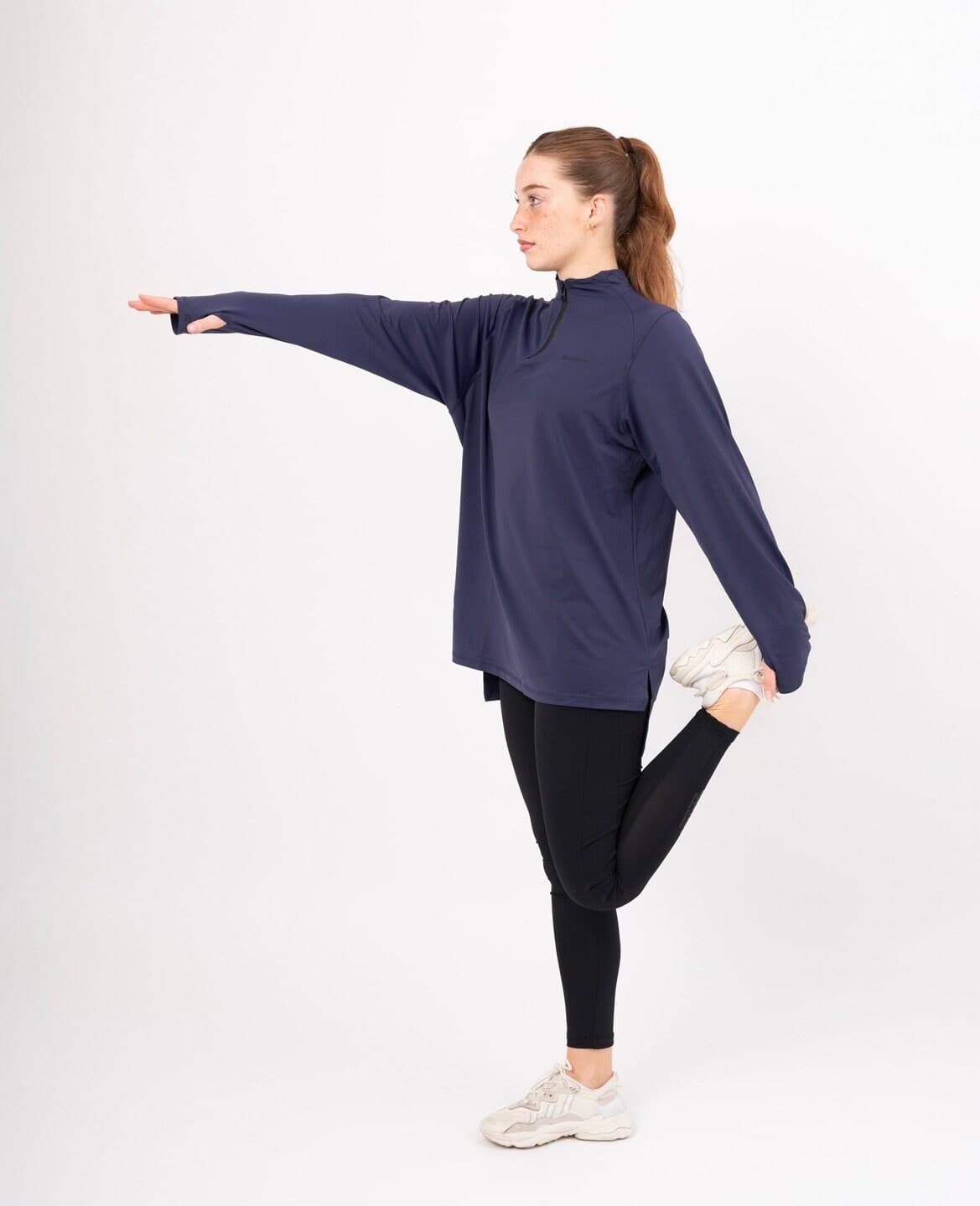 Initial Purple - Invincible Modest Active Top