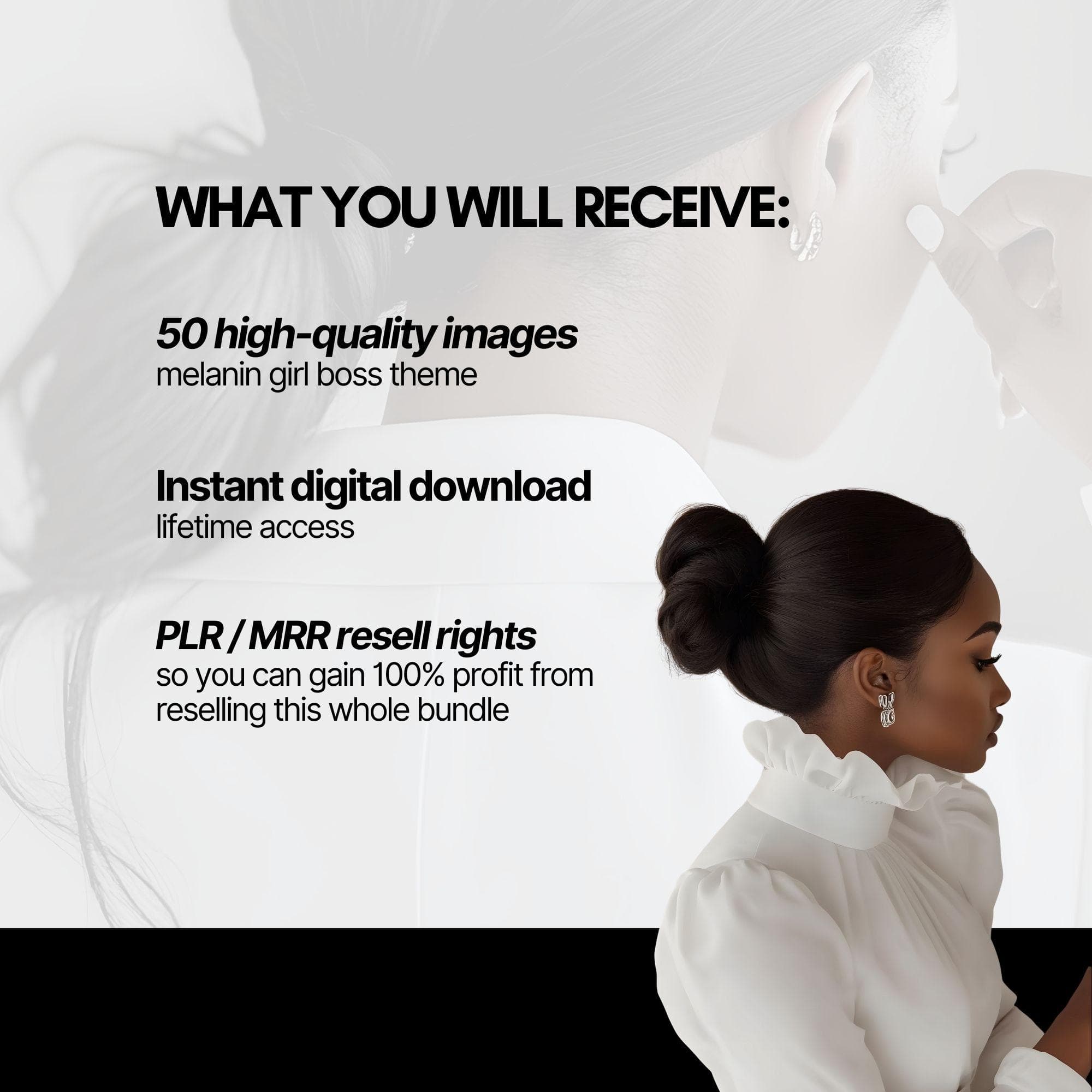 Melanin Girl Boss Stock Photos for Faceless Marketing | Diverse Women, Bold and Confident, Perfect for Social Media Posts and Reels - image 4