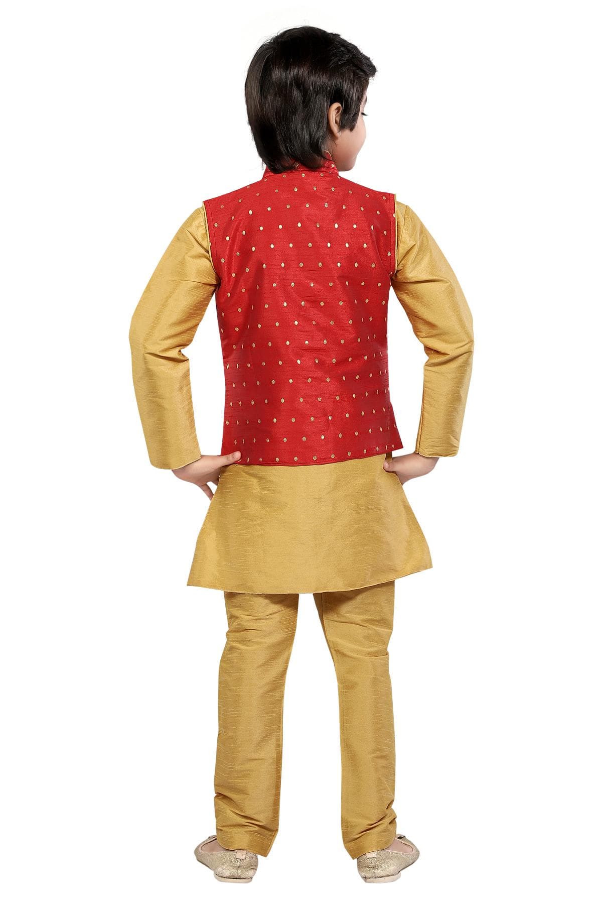 BOYS Sherwani Kurta Pyjama with waistcoat Indian Pakistani salwar kameez Eid Festival_SHW-2028 - image 5