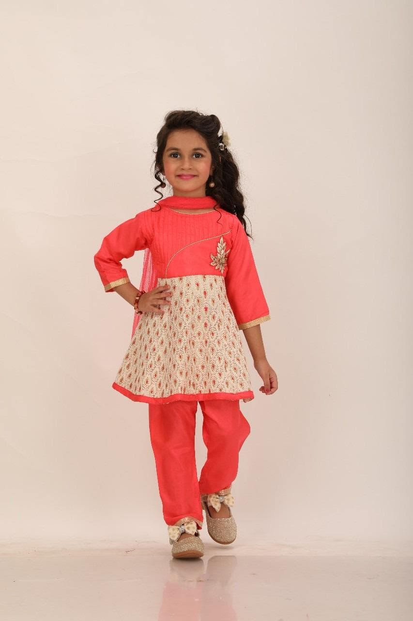 Baby Girl Anarkali Frock Suit, Indo-Western Dress (Newborn-5yrs) - image 5