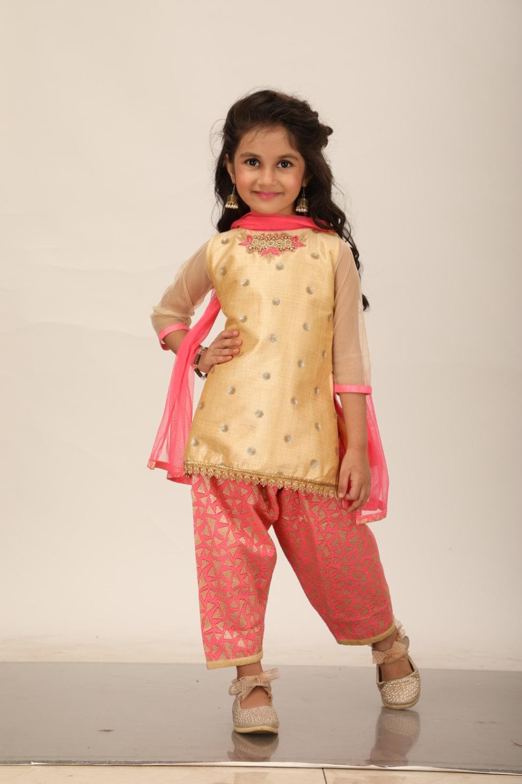 Salwar Kameez Girls Patiala style indian pakistani Suit Jaggo Mehndi dress Newborn-5yrs_BGSL-2079 - image 5