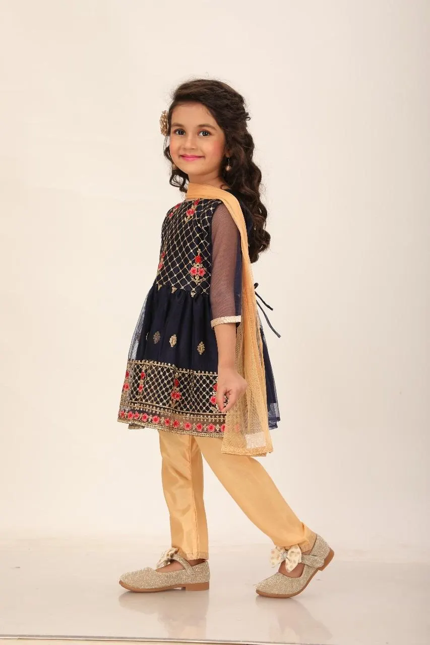 Girls' Anarkali Frock Suit: Indian Pakistani Party Dress (UK Size 0-5yrs) - image 5