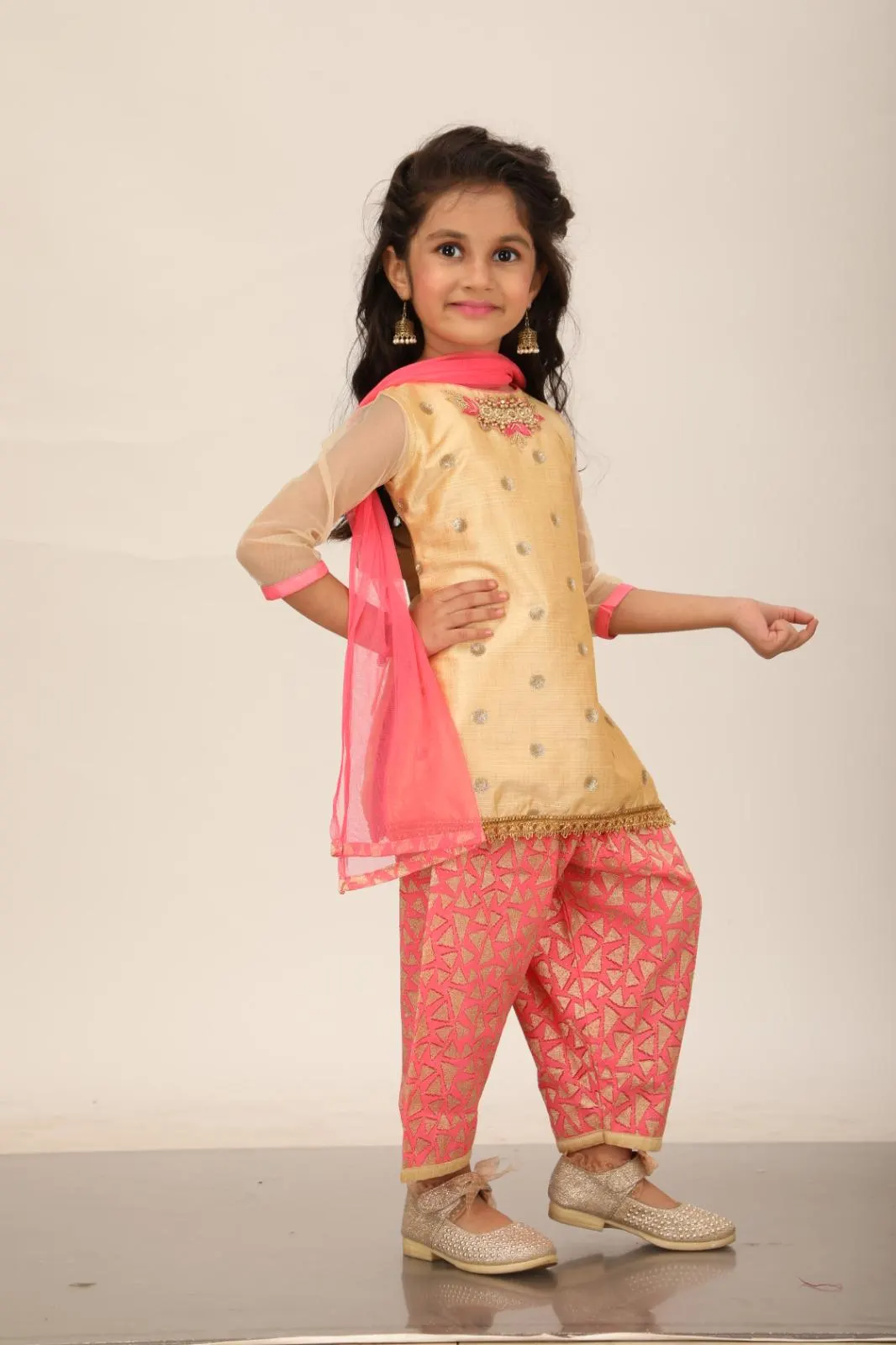 Salwar Kameez Girls Patiala style indian pakistani Suit Jaggo Mehndi dress Newborn-5yrs_BGSL-2079 - image 3