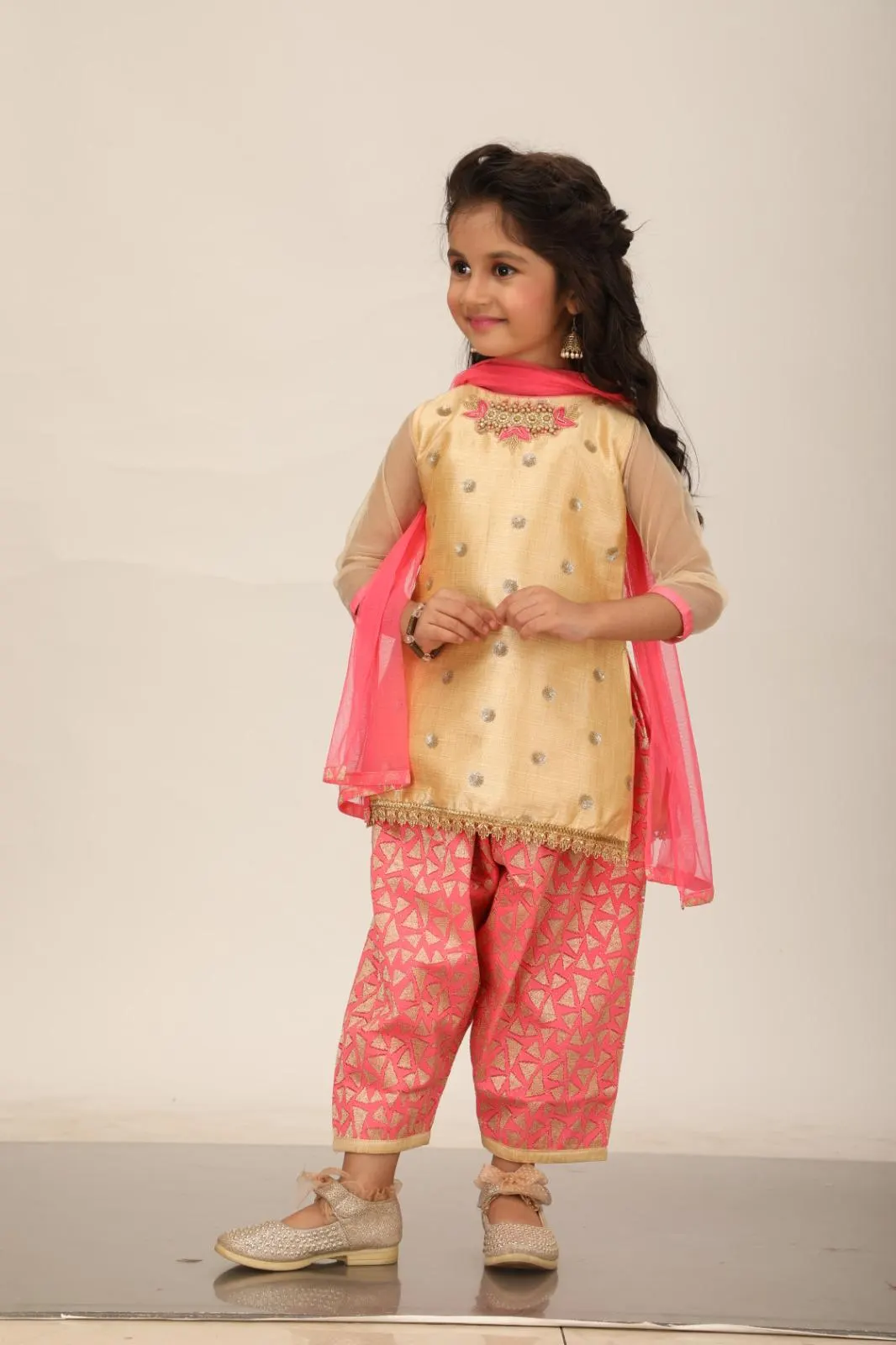 Salwar Kameez Girls Patiala style indian pakistani Suit Jaggo Mehndi dress Newborn-5yrs_BGSL-2079 - image 4