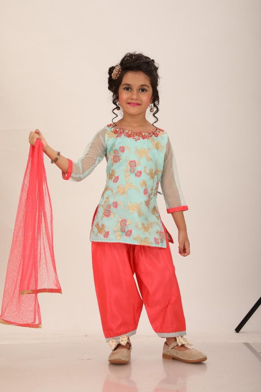 Girls Patiala Salwar Kameez indian pakistani Baby Suit Jaggo Mehndi Newborn-5yrs_BGSL-2078 - image 4