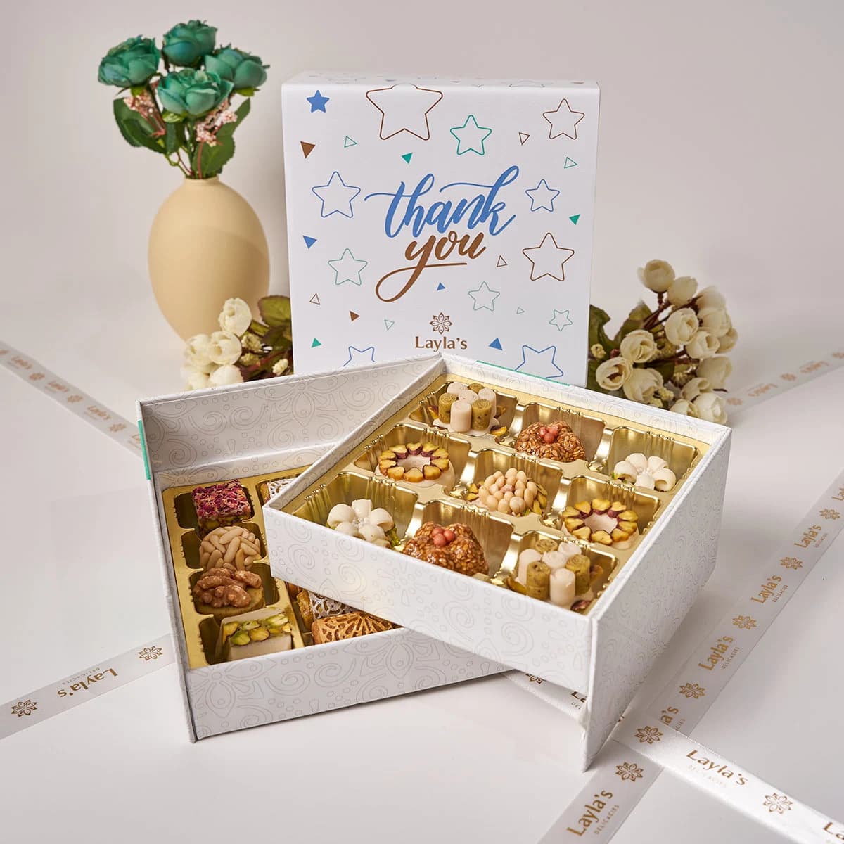 Thank You Sweets Gift Box | Luxury Packaging | Vegan - Gluten Free | 23 Pieces