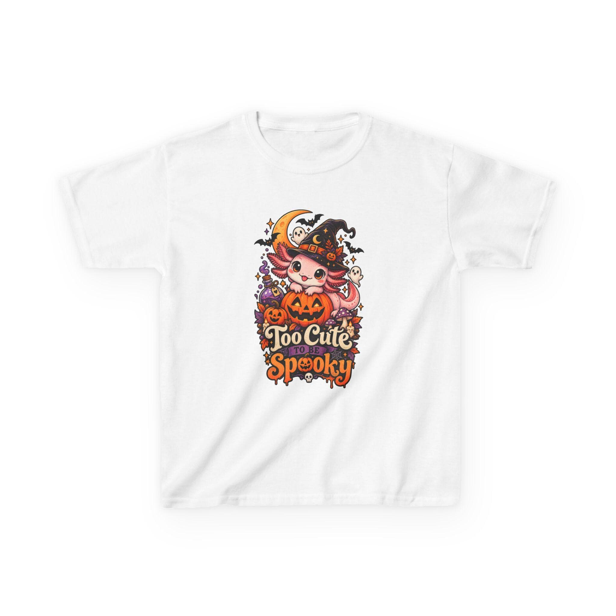 Spooky Kids T-Shirt: Halloween Kitten Witch Pumpkin Design - image 4