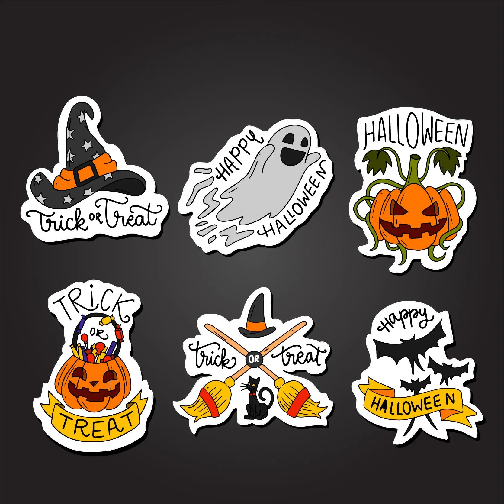Halloween Sticker Bundle svg, eps, ai, pdf | 60+ Spooky Designs | Cricut Silhouette | Commercial Use - image 3