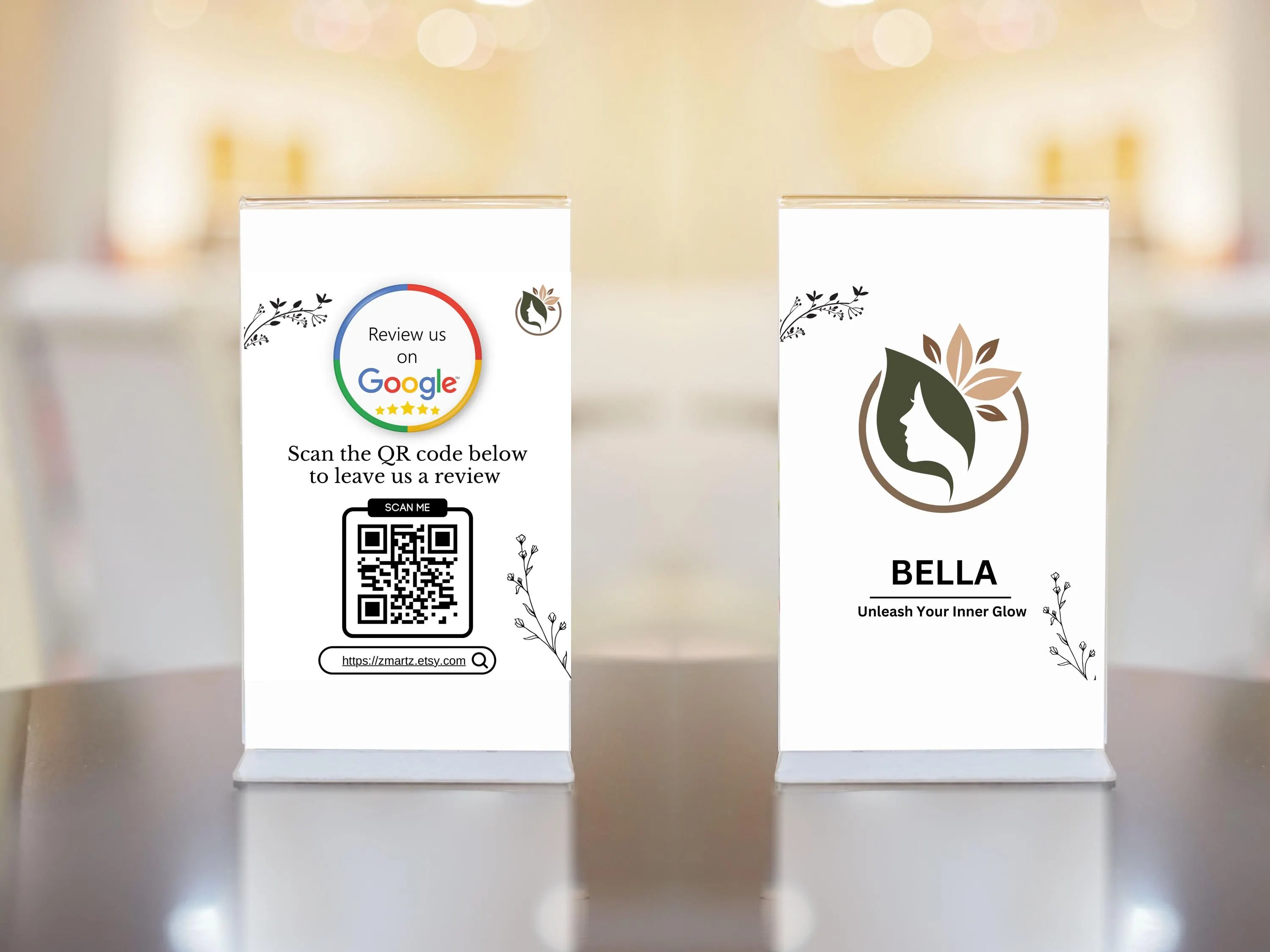 Google Review Card Template, Request Reviews QR Code Sign, Canva Template for Business, Facebook & Google Review Request, Customer Feedback - image 4