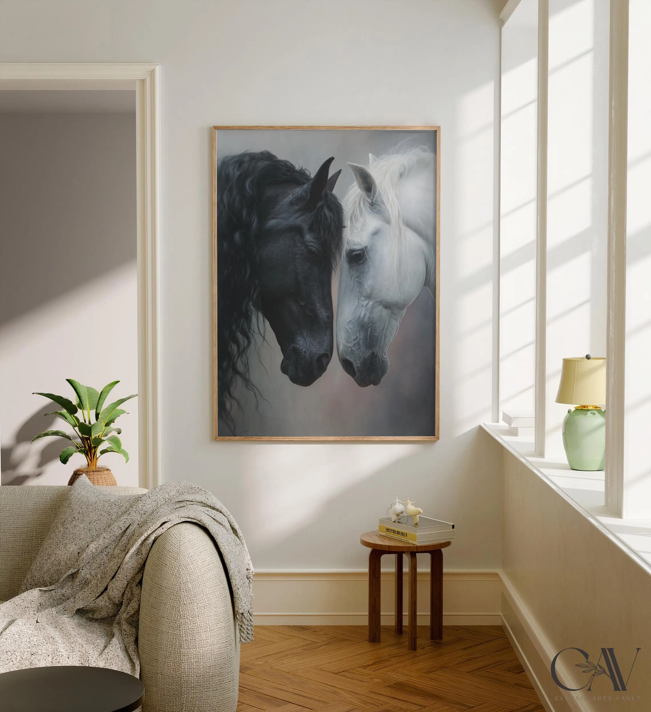Horse Art Print Animal Poster 2026 Year of the Horse Decor Modern Lunar New Year Chinese Zodiac Large Wall Art Canvas #5374