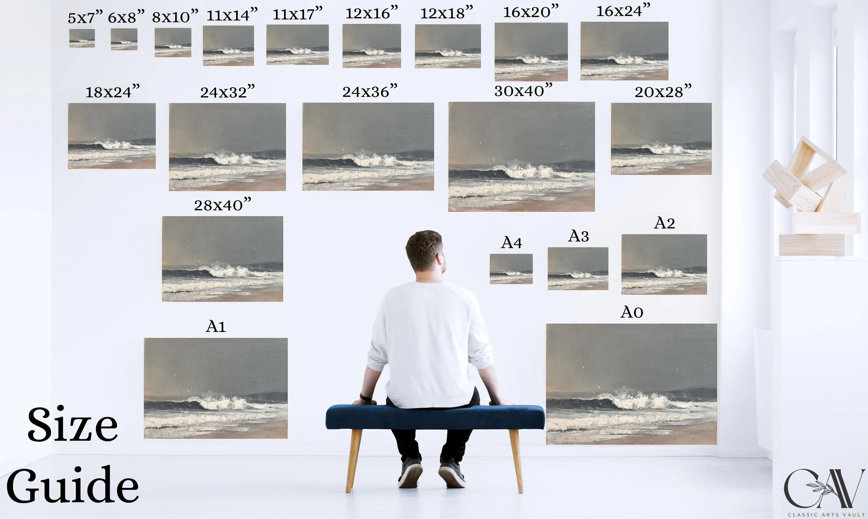 Coastal Horizon Art Print Seascape Minimalist Seafoam Painting Muted Beach Landscape Lake House Decor Large Wall Art Canvas Giclee #4784 - image 3
