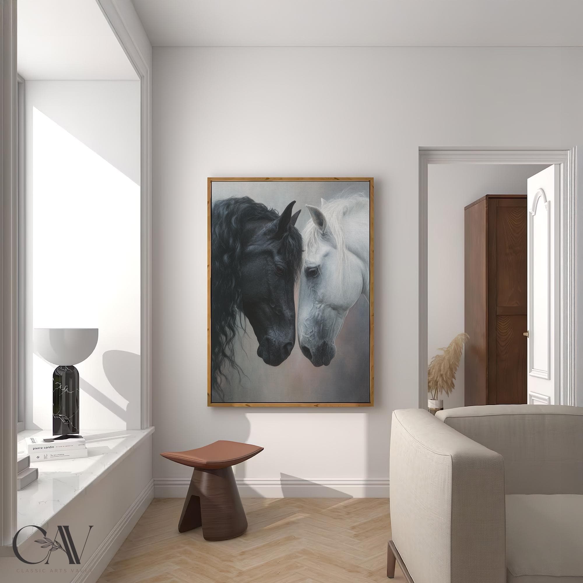 Horse Art Print Animal Poster 2026 Year of the Horse Decor Modern Lunar New Year Chinese Zodiac Large Wall Art Canvas #5374 - image 5