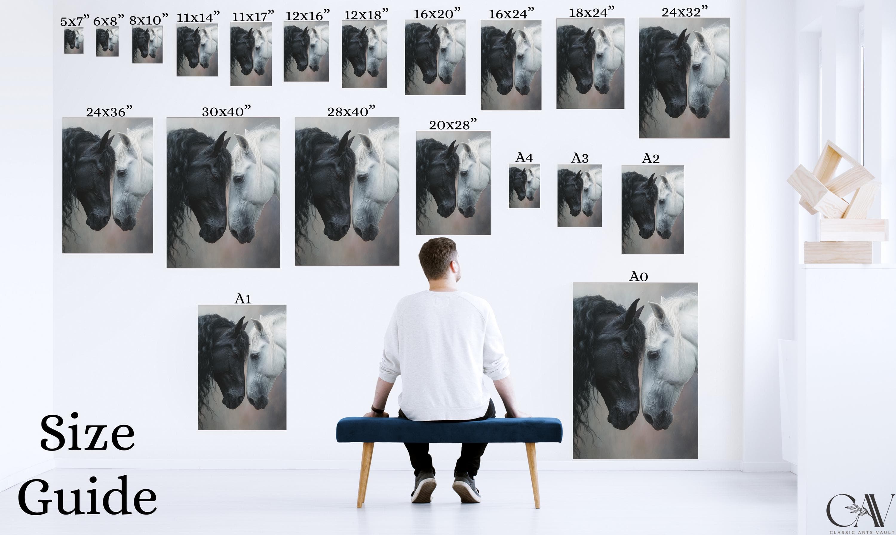 Horse Art Print Animal Poster 2026 Year of the Horse Decor Modern Lunar New Year Chinese Zodiac Large Wall Art Canvas #5374 - image 3