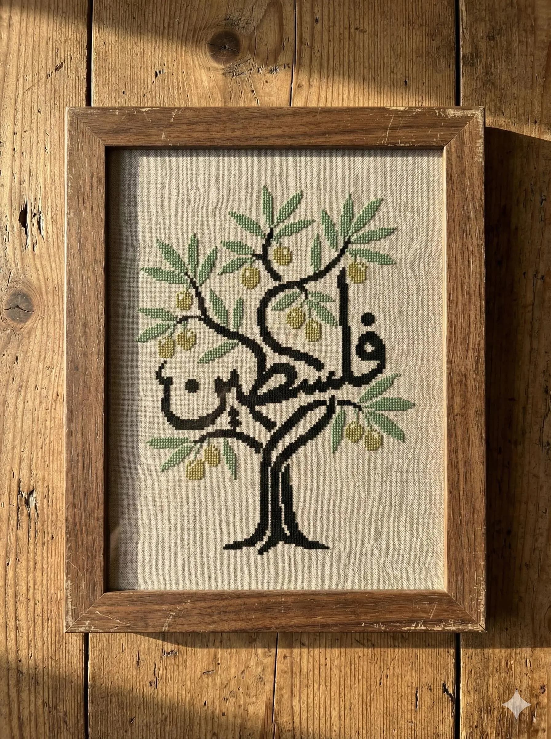 Palestine text, Olive Tree Tatreez Cross Stitch Pattern PDF | Palestinian Embroidery - image 3