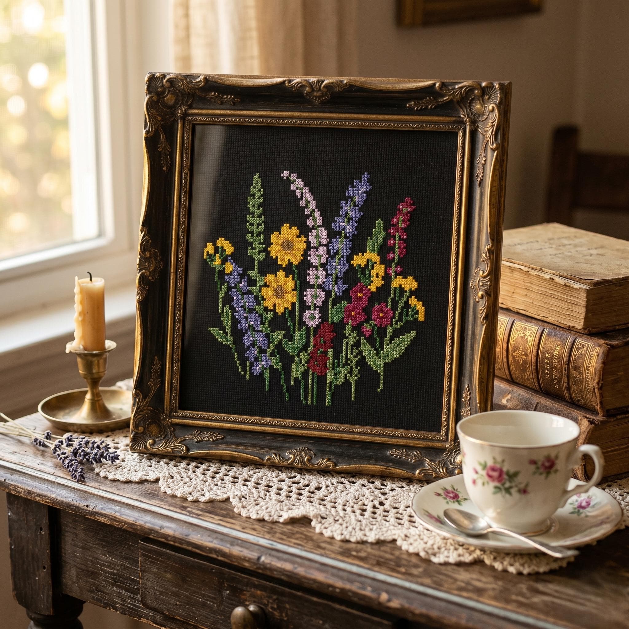 Spring Flowers Cross Stitch Pattern PDF, Wildflower Bouquet Embroidery Design - image 5