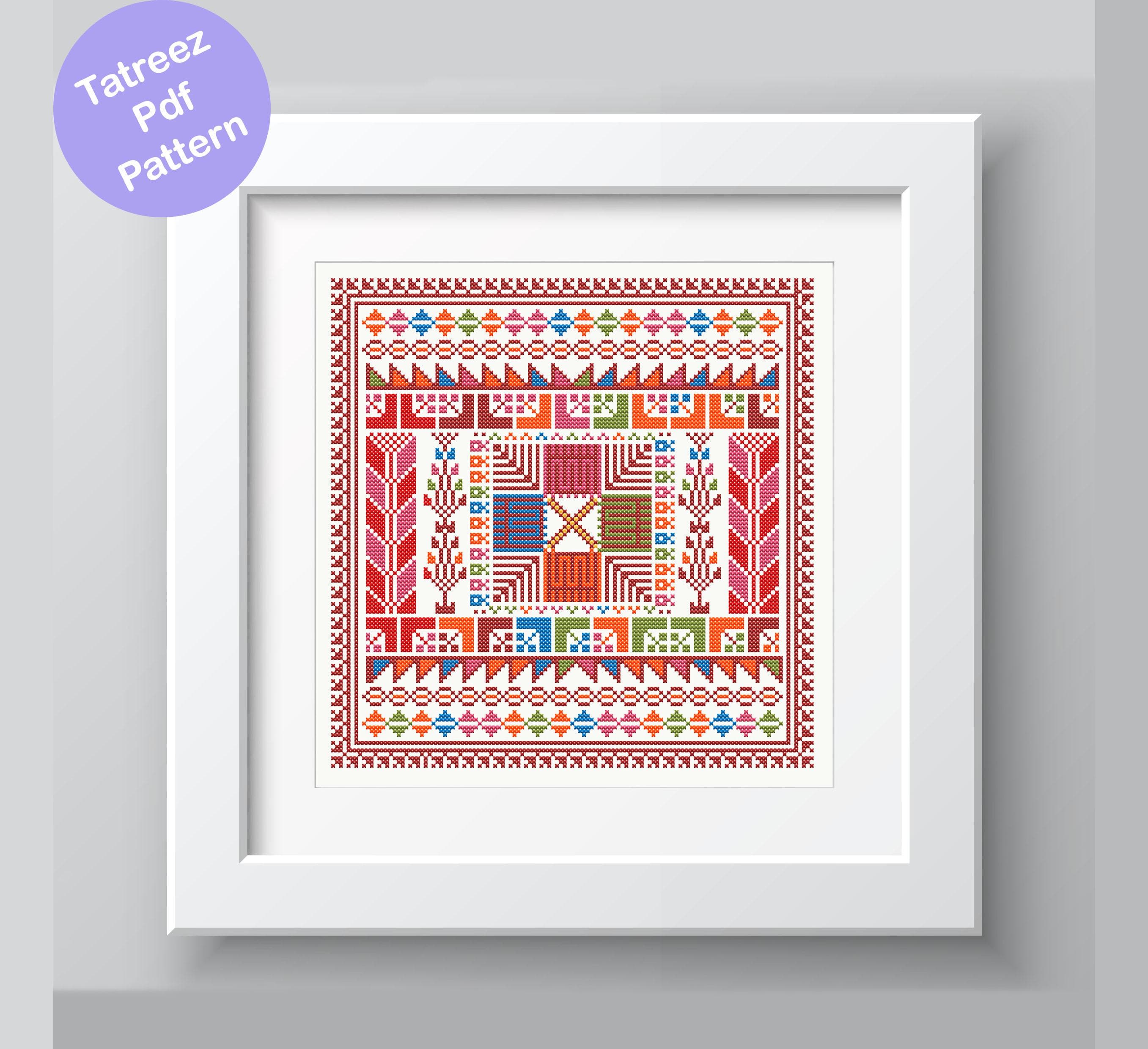 Palestinian Tatreez Cross Stitch Pattern Bundle (PDF Download - image 5