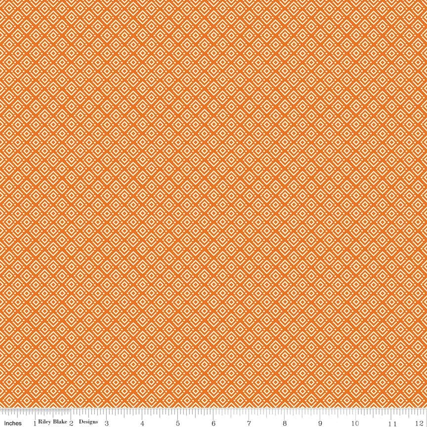 Awesome Autumn- Diamonds -Orange -C12177- Riley Blake Designs by Sandy Gervais