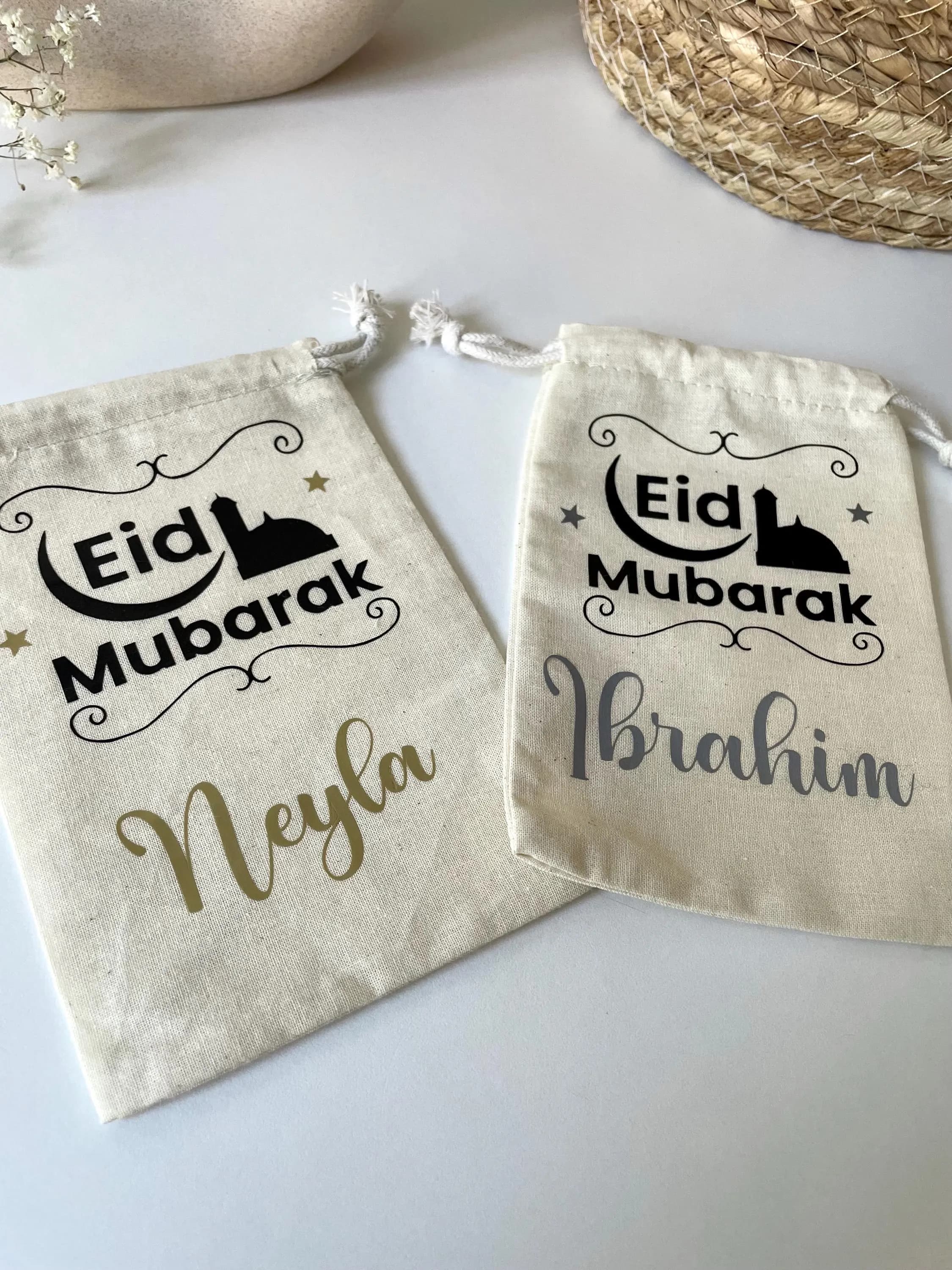 Sac personnalisé Eid Mubarak | Sac cadeau Eid Mubarak | sac bonbons | pochon Eid surprise enfant | - image 4