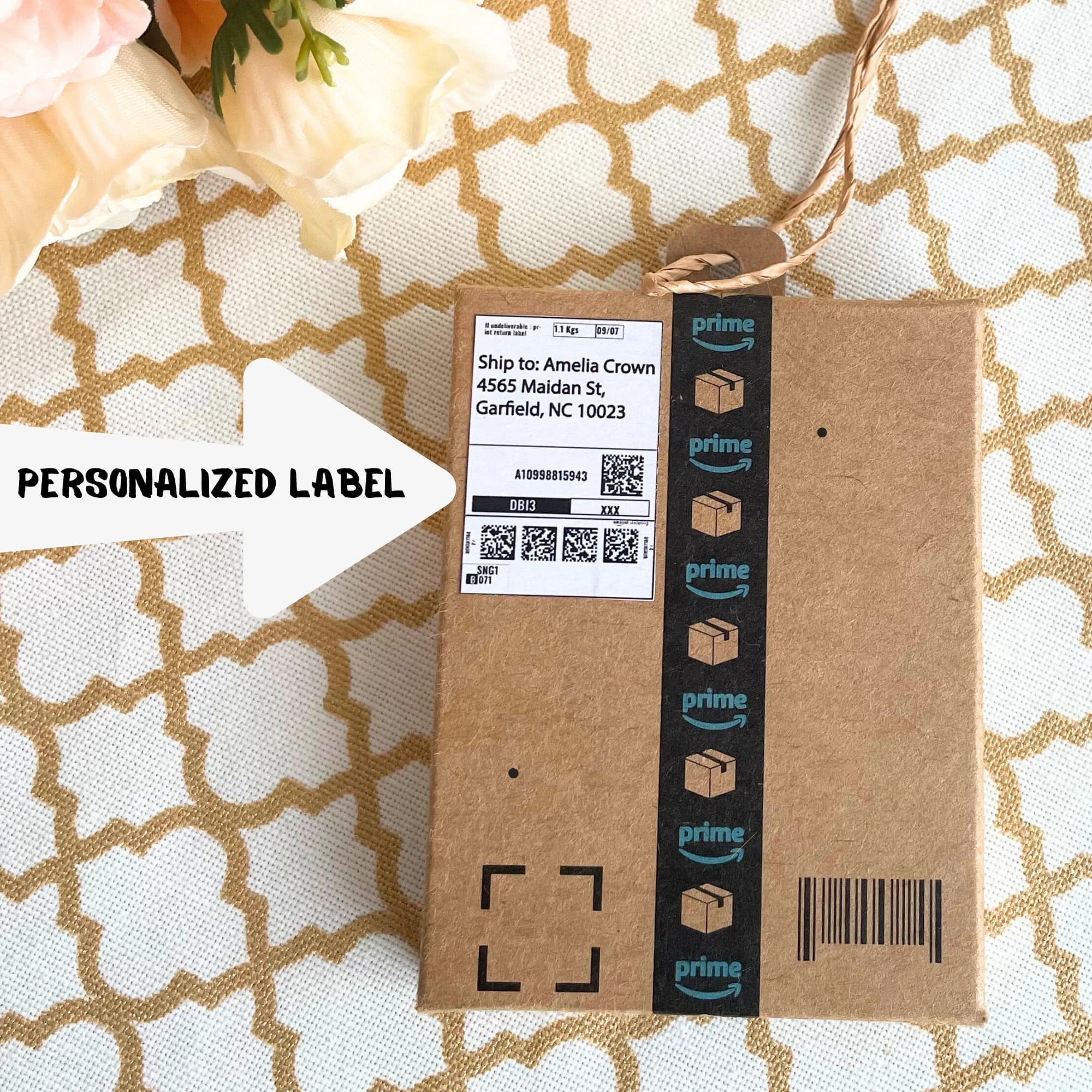 Amazon Box Ornament for Christmas Tree, Personalized Shipping Label, Mini Amazon Box Tree Decor, Gift for Amazon Lover - image 4