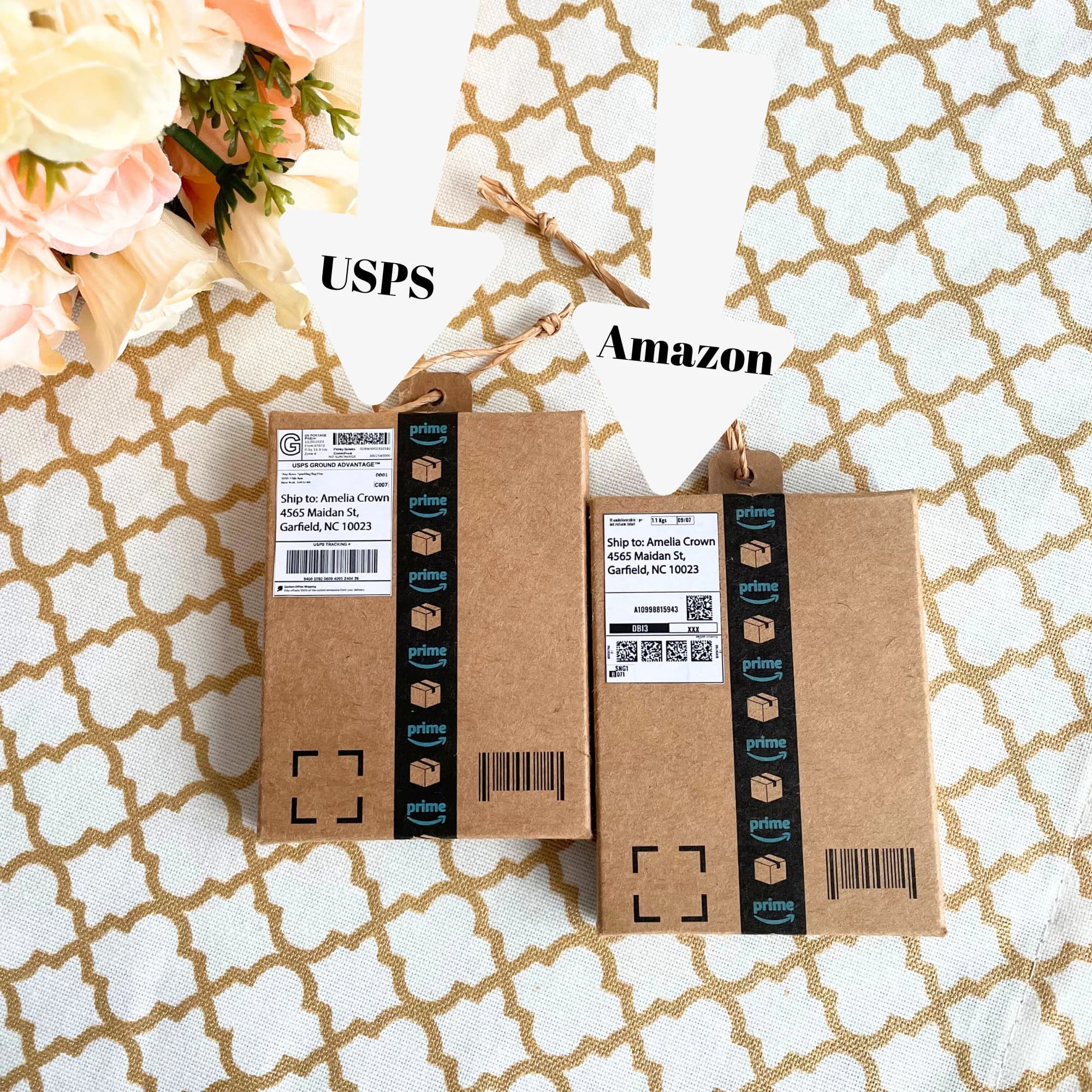Amazon Box Ornament for Christmas Tree, Personalized Shipping Label, Mini Amazon Box Tree Decor, Gift for Amazon Lover - image 3