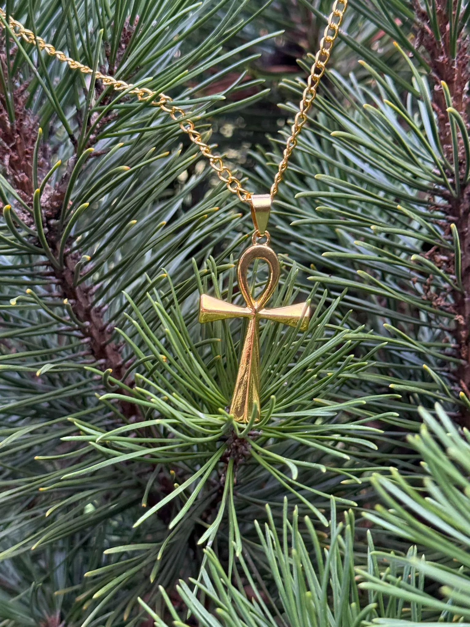 Silver Ankh Cross Necklace, Egyptian Life Symbol Pendant, Stainless Steel Jewelry for Men & Women, African Spiritual Protection Gift - image 5