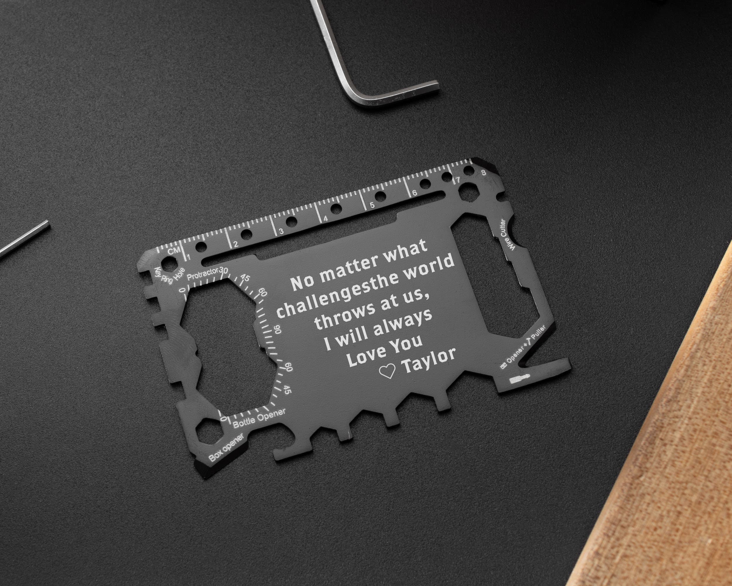 Personalized Pilot Multi-Tool Wallet Card: Engraved Stainless Steel Gift - image 4