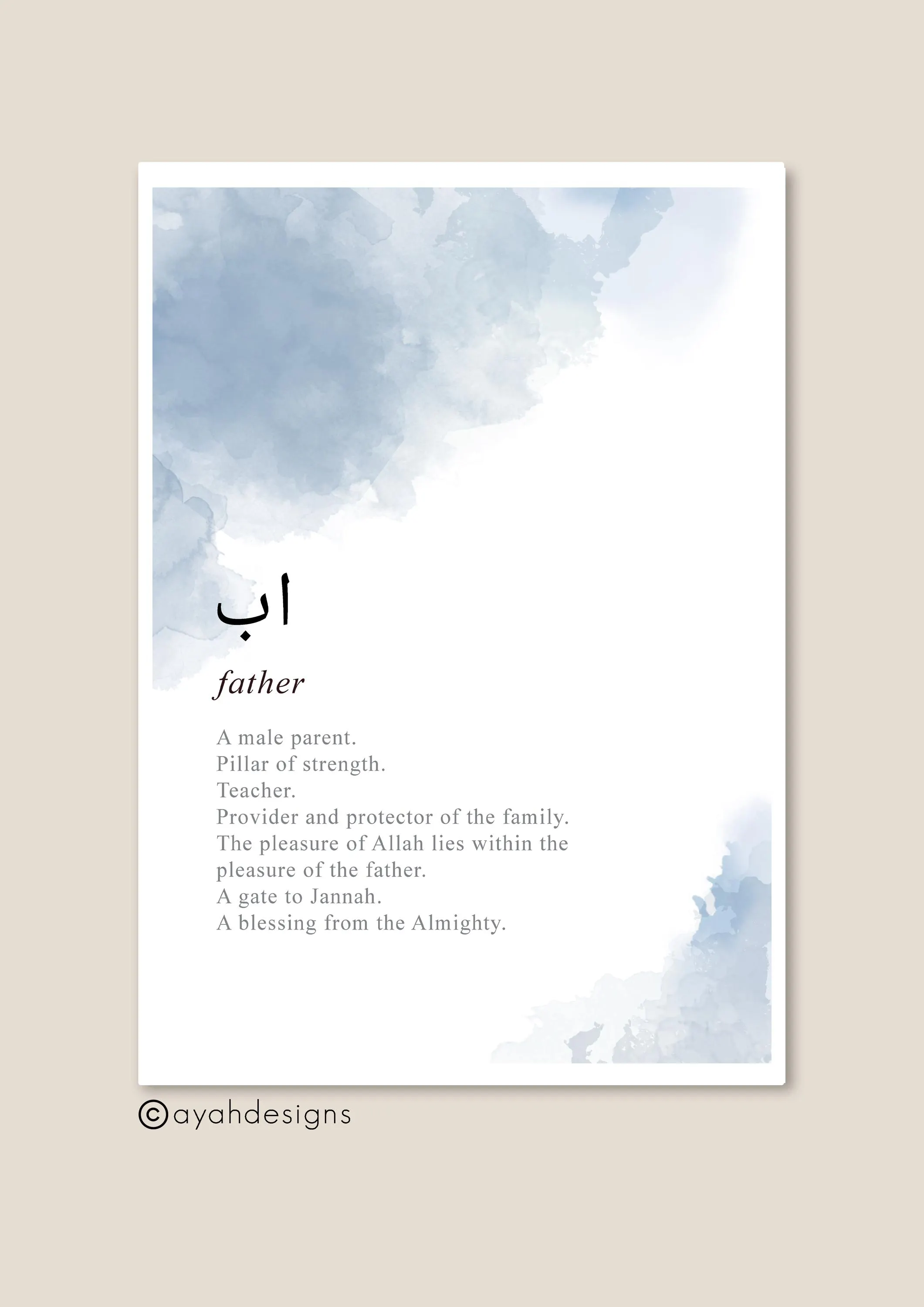 Arabic Calligraphy Wall Art, Custom Quranic Ayah Print, Islamic Home Decor, Protection Dua, Unique Muslim Gift, Parents Print, Father Gift - image 3