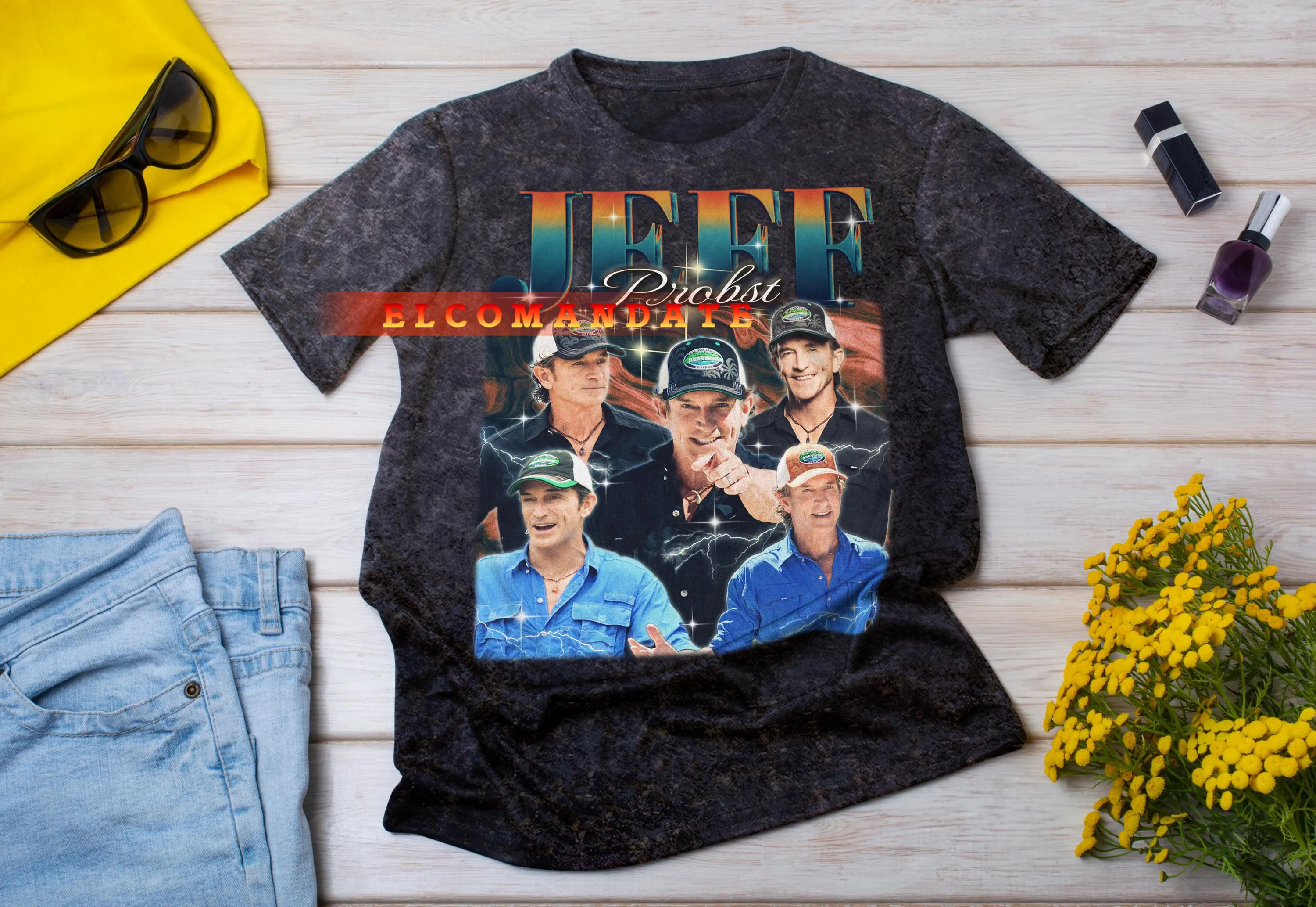 JEFF PROBST Shirt, Jeff Probst Vintage Shirt, Jeff Probst Retro 90s Tshirt, Jeff Probst Bootleg Tee, Jeff Probst Sweater, Survivor Shirt - image 5