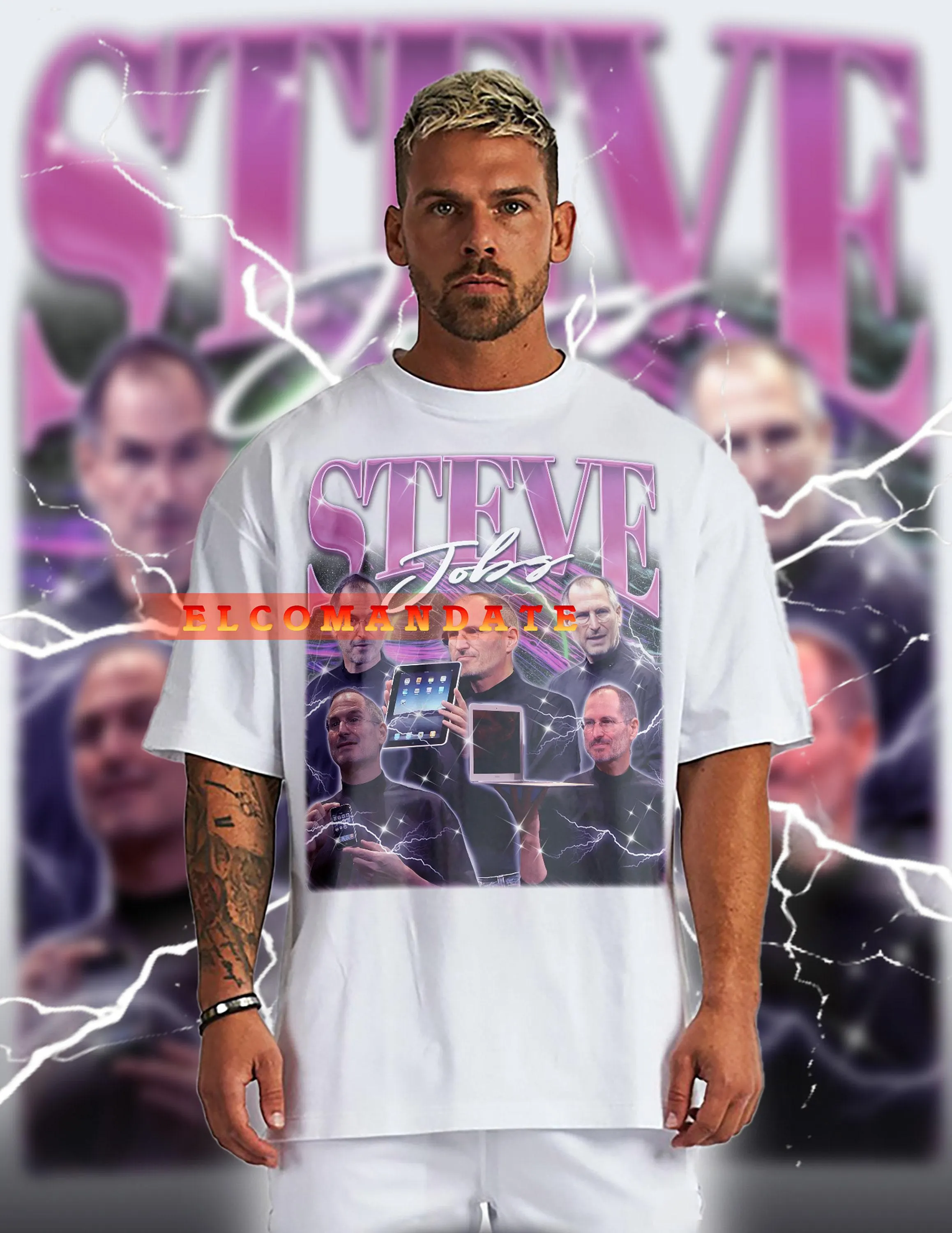 STEVE JOBS Vintage Shirt, Steve Jobs Homage Tshirt, Steve Jobs Fan Tees, Steve Jobs Retro 90s Sweater, Steve Jobs Merch Gift, Steve Jobs - image 3