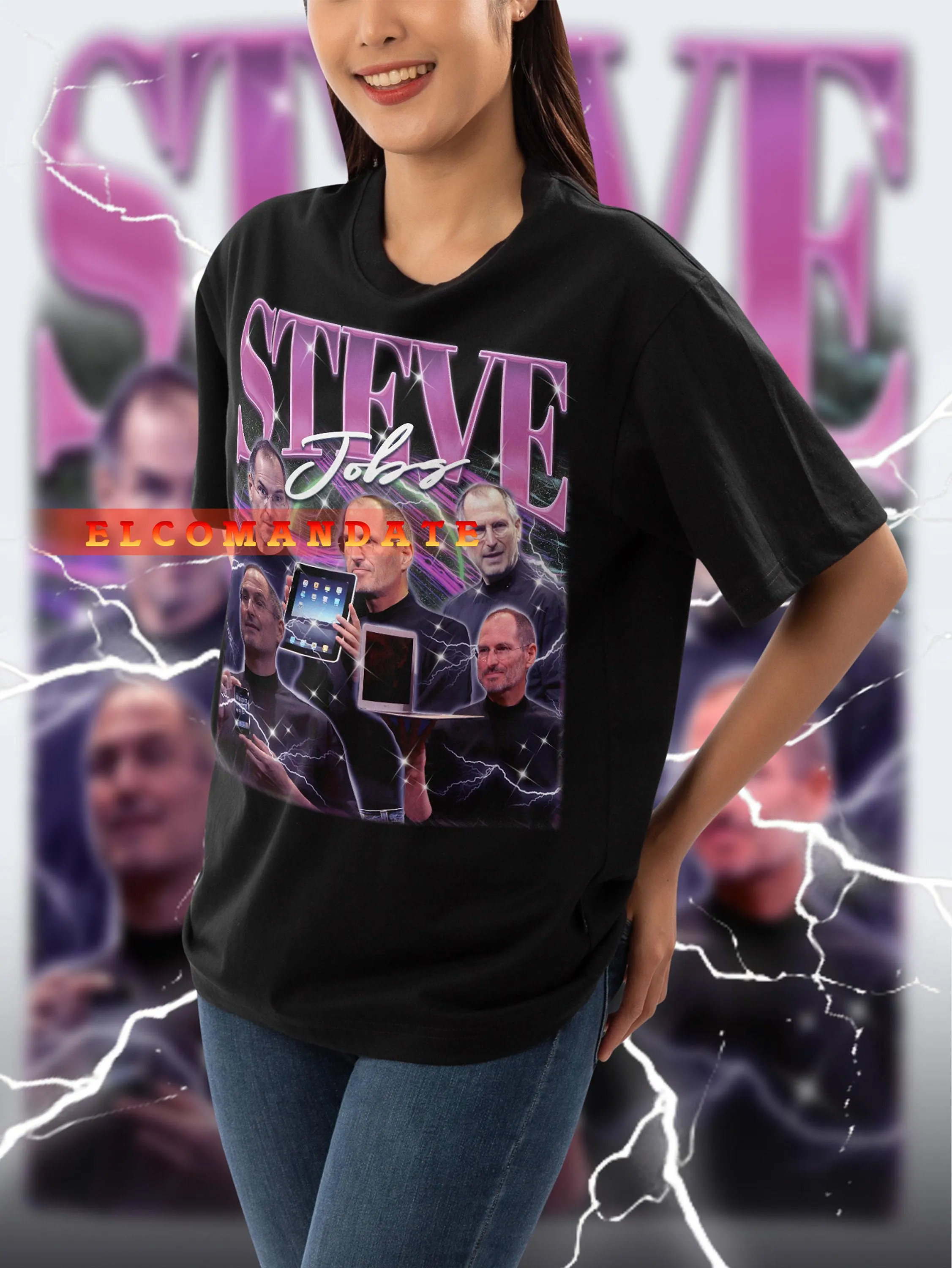 STEVE JOBS Vintage Shirt, Steve Jobs Homage Tshirt, Steve Jobs Fan Tees, Steve Jobs Retro 90s Sweater, Steve Jobs Merch Gift, Steve Jobs - image 5