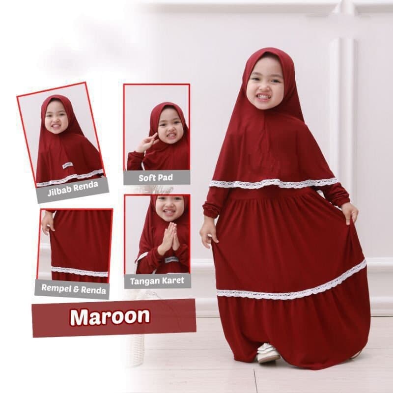 Premium matt Jersey Gamis Set Hijab, Muslim T Shirt, Funny Baby girl shirt, Baby shirt, Baby Gift, Baby New Born Gift, Moslem Clothing FD85
