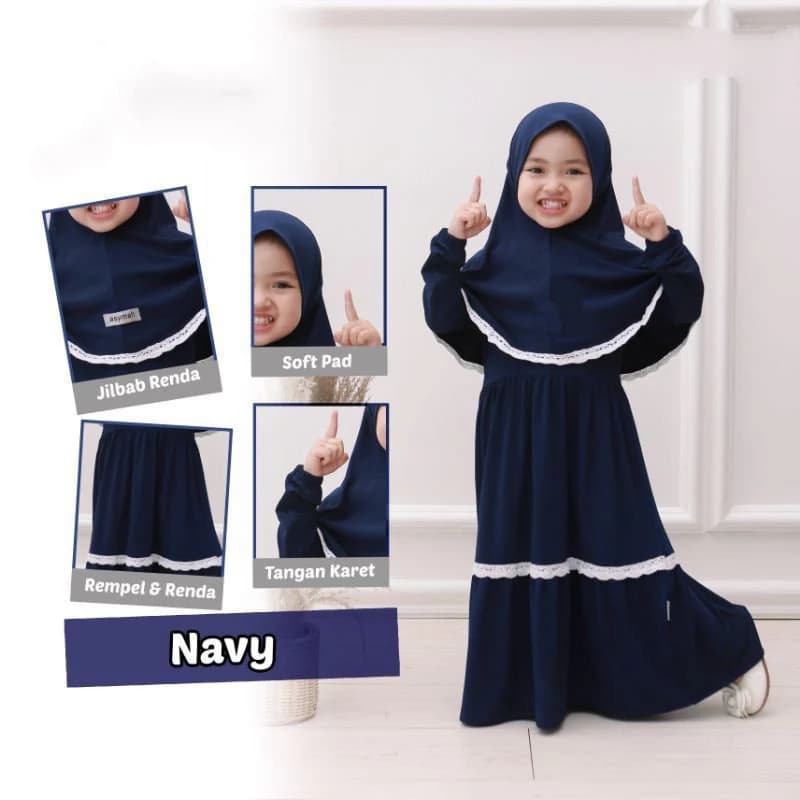 Premium matt Jersey Gamis Set Hijab, Muslim T Shirt, Funny Baby girl shirt, Baby shirt, Baby Gift, Baby New Born Gift, Moslem Clothing FD85 - image 5