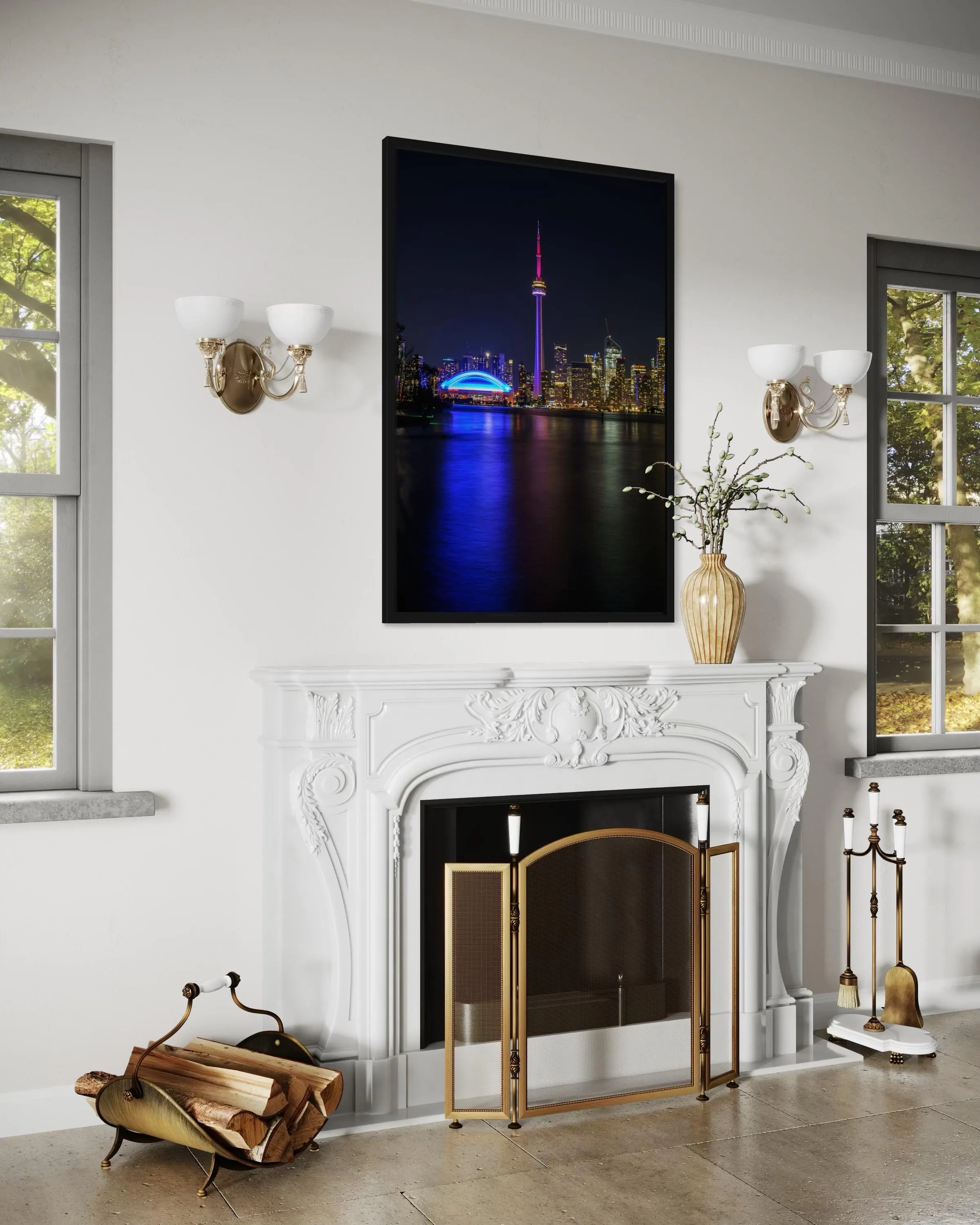 CN Tower Toronto Night Skyline Wall Art | Modern Cityscape Canvas Print - image 5