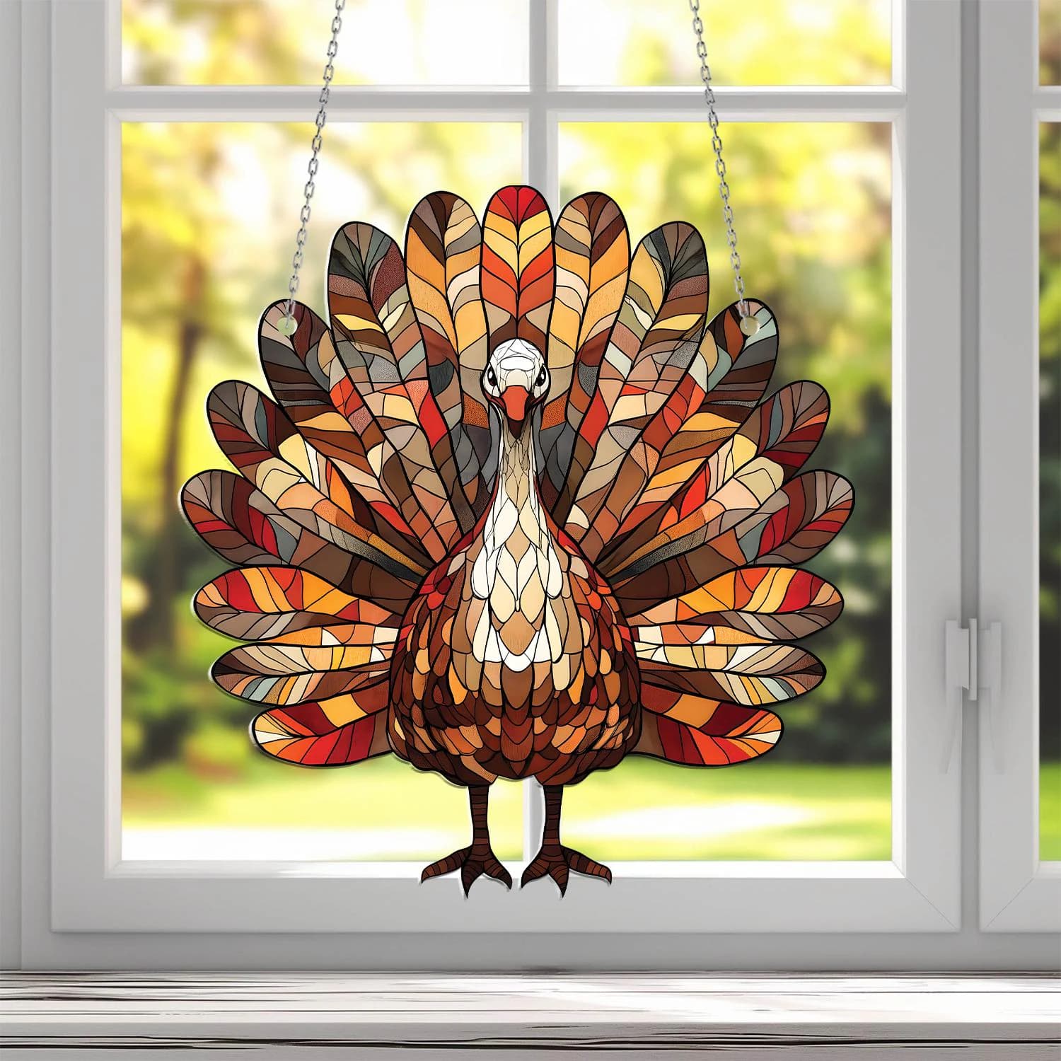 Thanksgiving Turkey Acrylic Window Hanging: Fall Decor - image 3