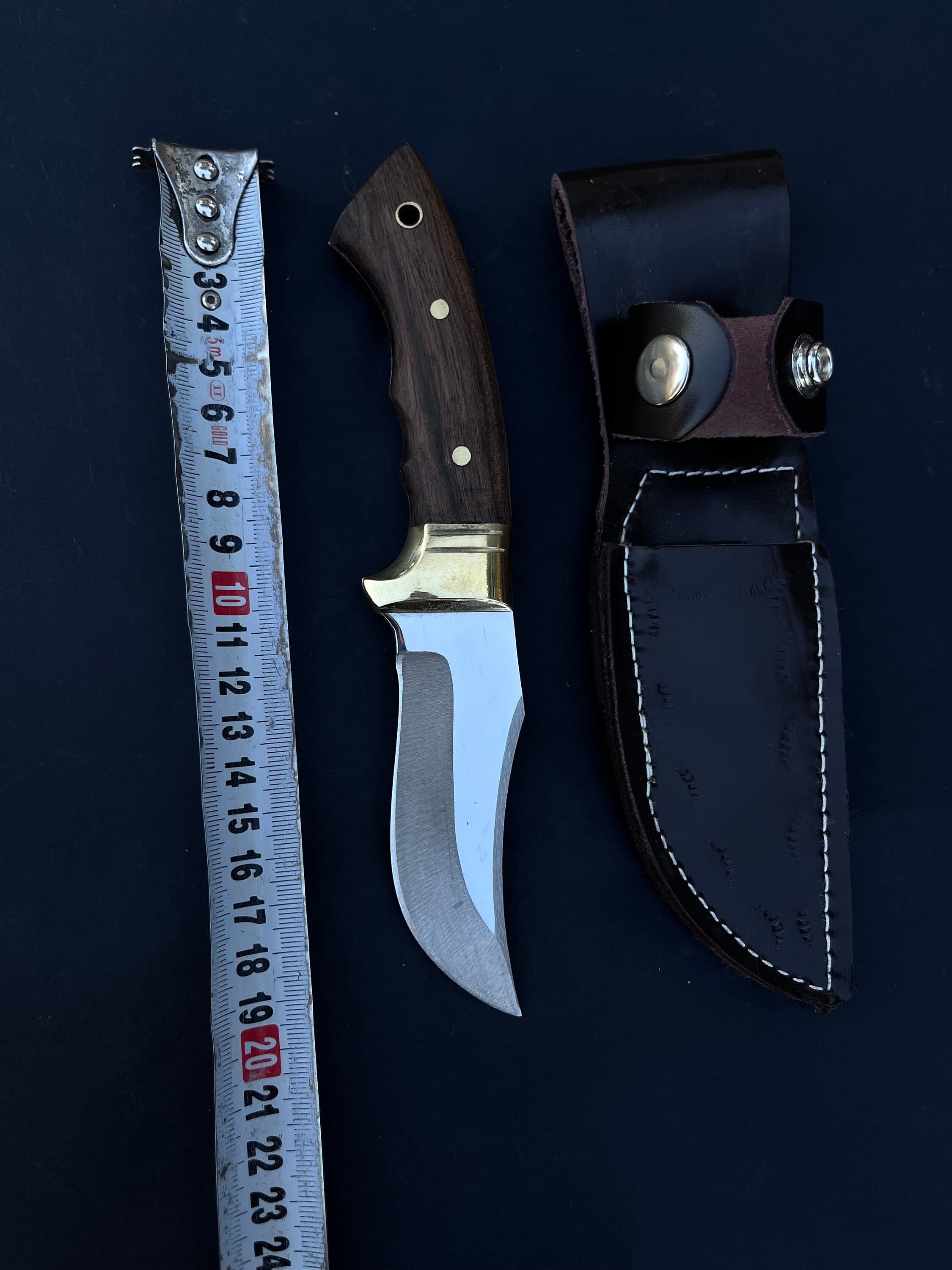 Handmade Walnut Hunting Knife: Personalized Custom Camping Knife Gift for Hunter Groomsmen - image 5