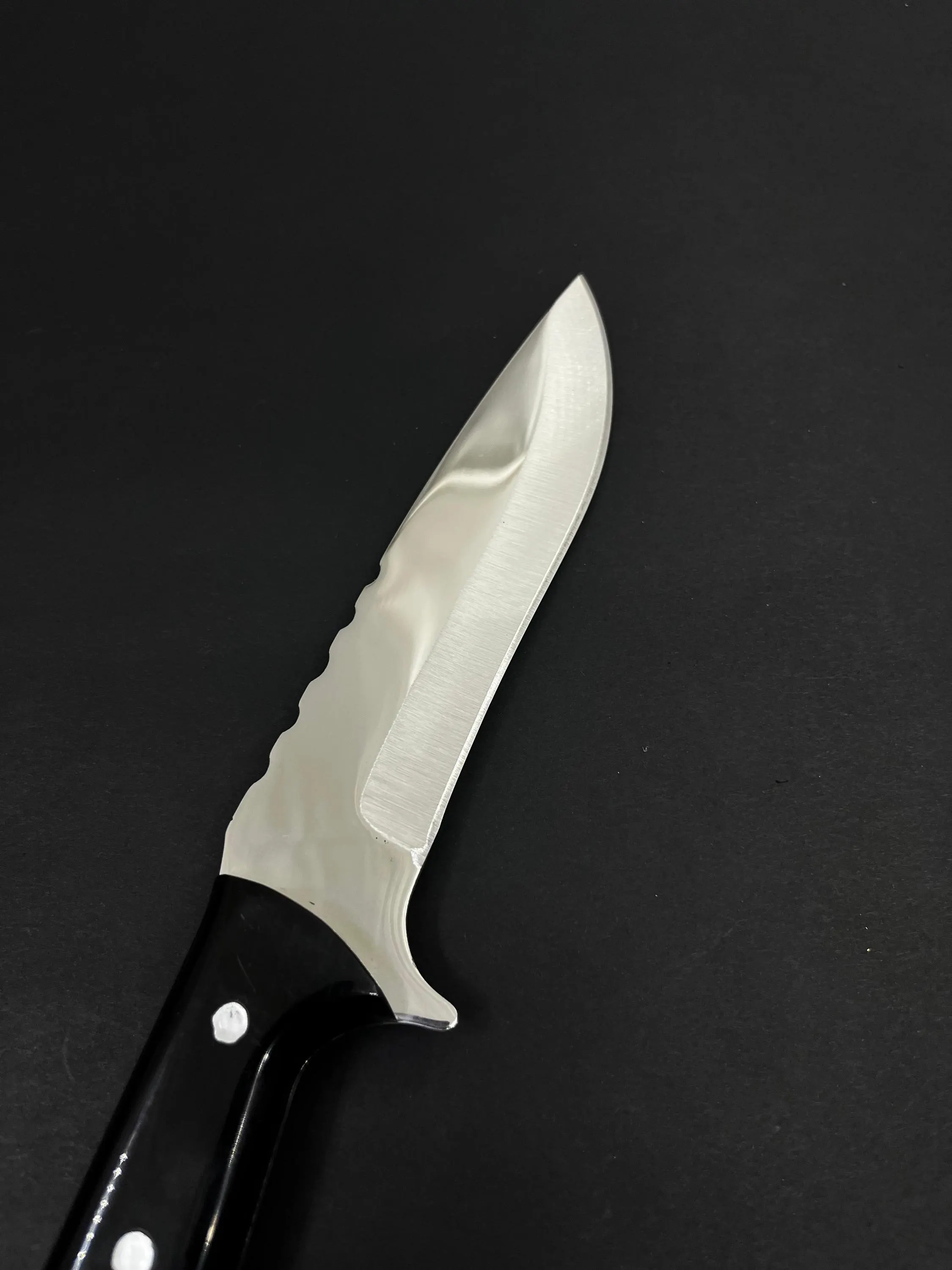 Personalized Hunting Knife: 4116 Stainless Steel, Black Micarta Handle