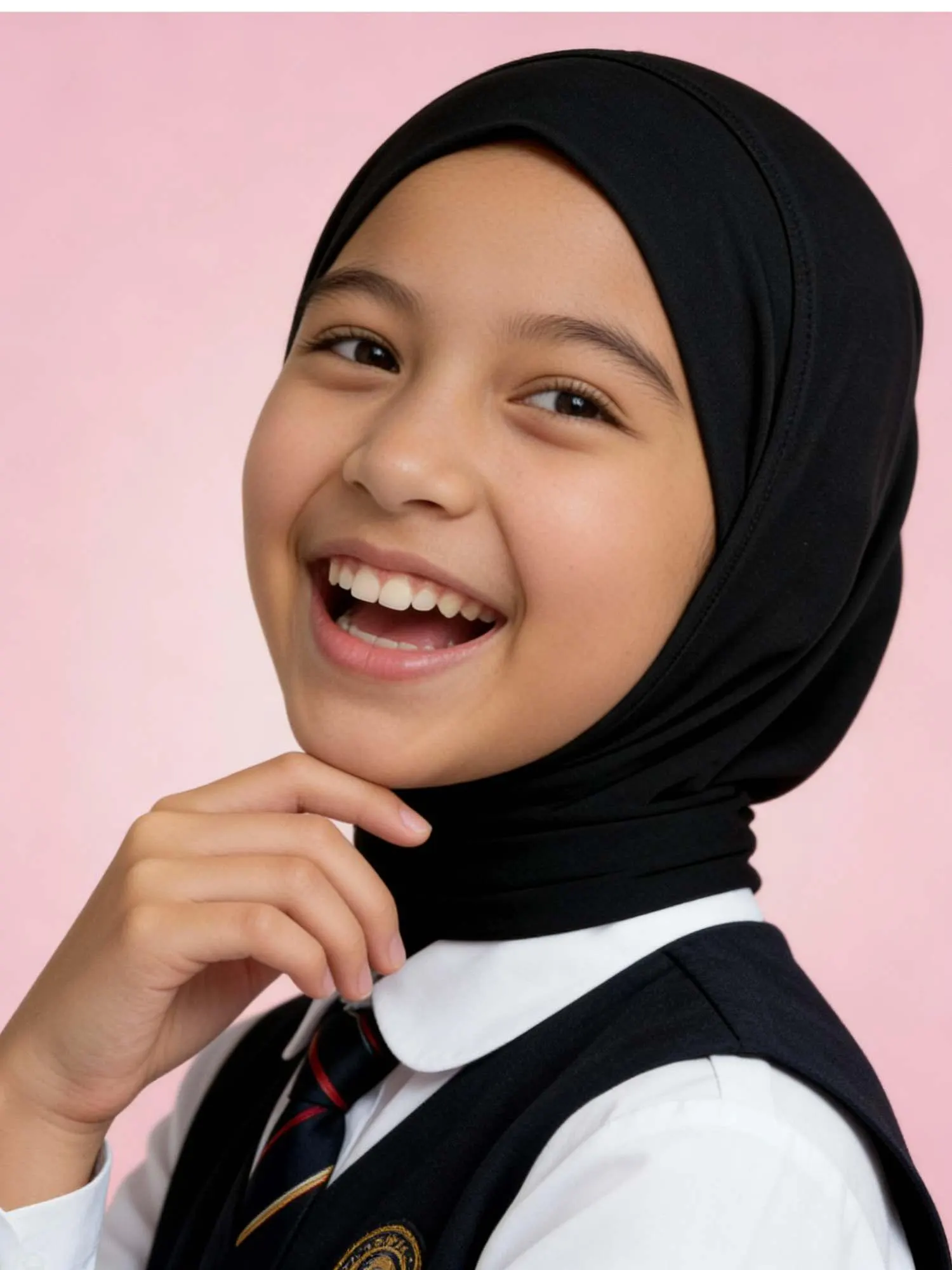 Unleash Confidence with Classic Black FitWrap Hijab - Athletic Headscarf Instant sport Hijab