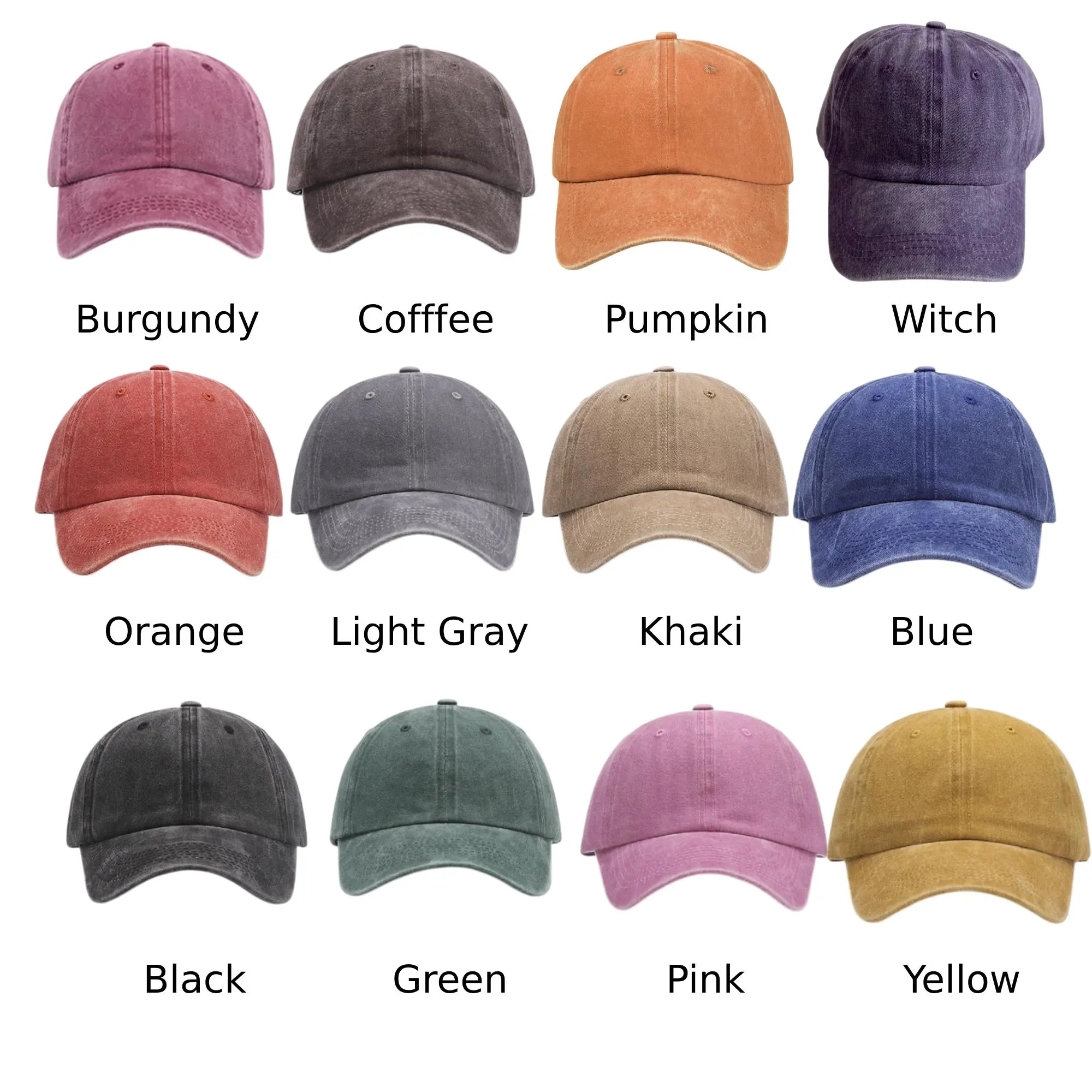 Embroidered Hello Pumpkin Hat, Autumn Baseball Cap - image 5