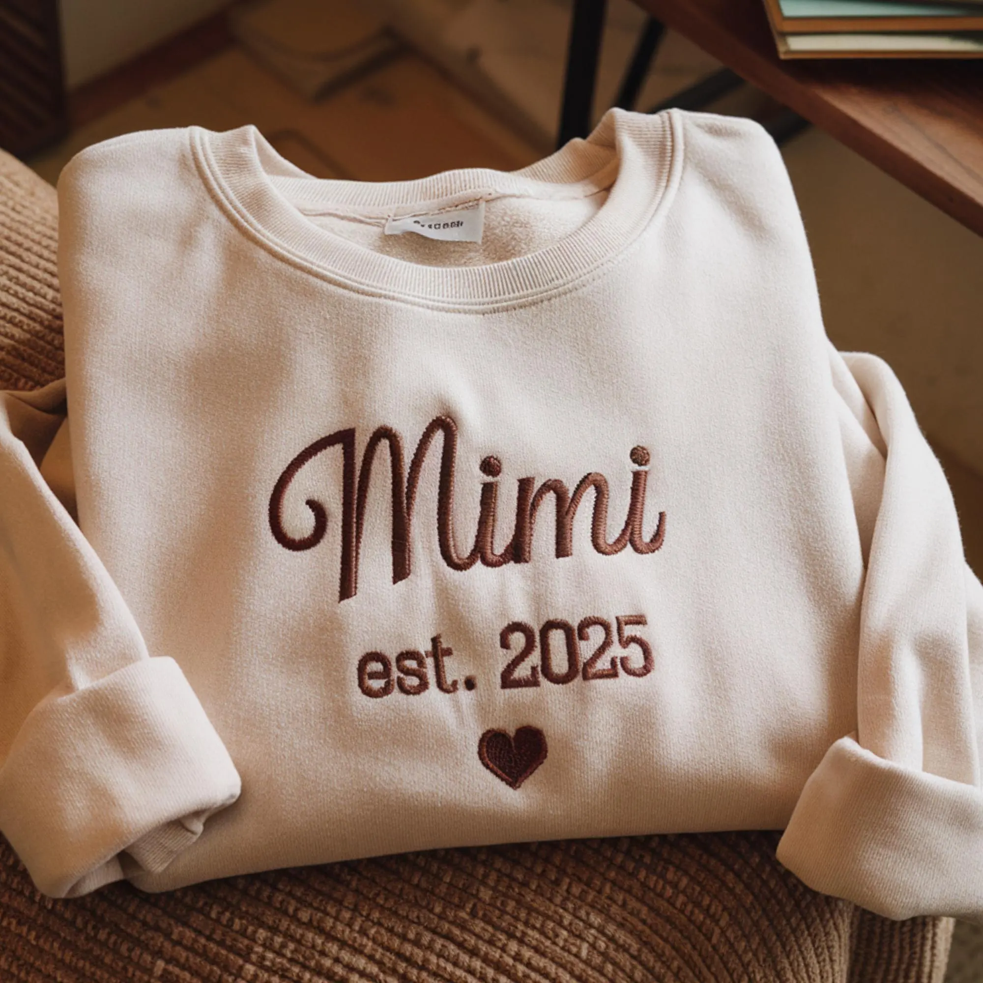 Embroidered Mimi Sweatshirt, Personalized Grandma Gift with Kids Names - image 3