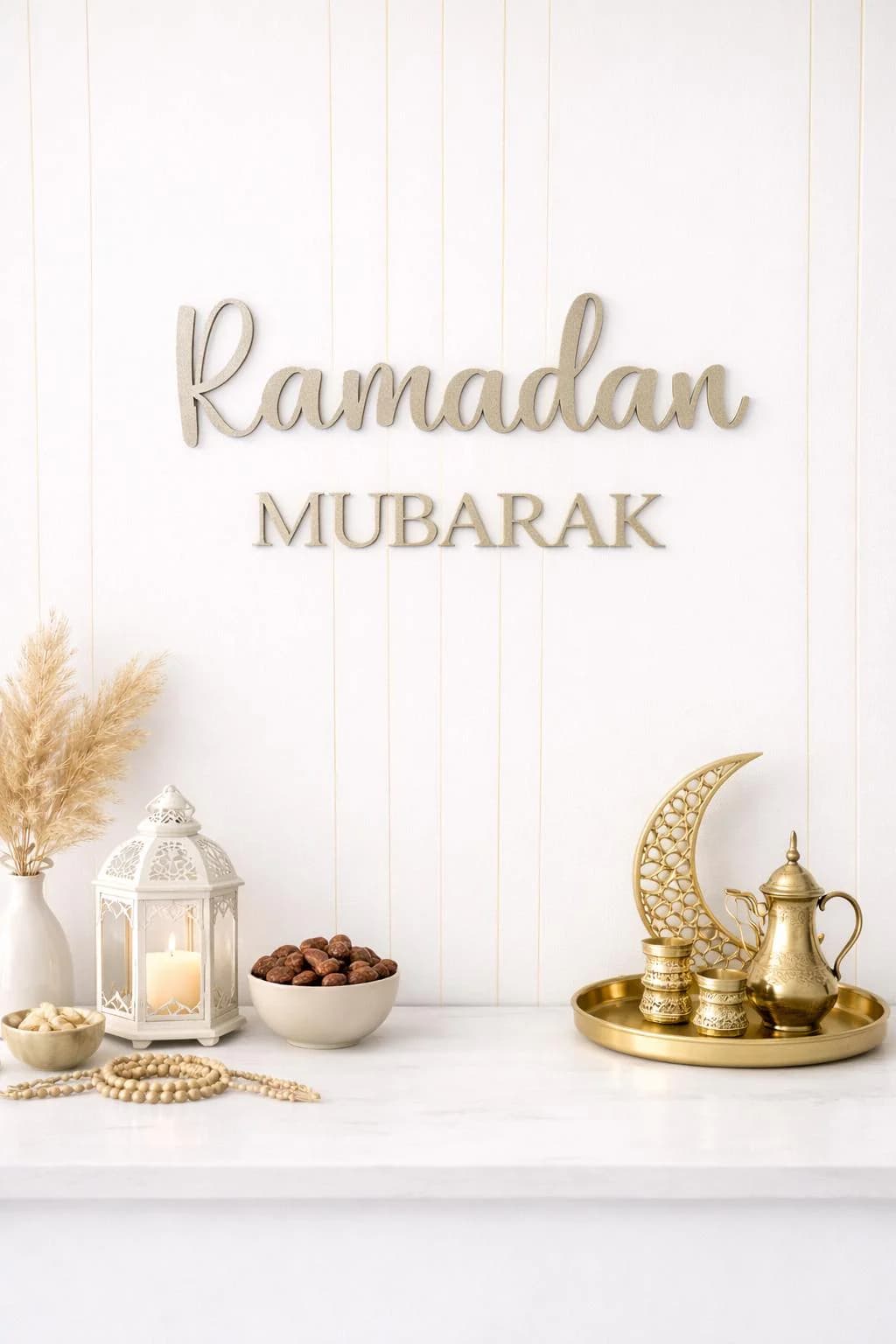 Ramadan Mubarak Wall Sign | 3D Islamic Wall Art | Ramadan Decor | Eid Gift | Modern Islamic Home DƩcor