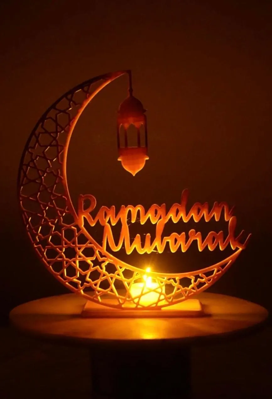 Ramadan Mubarak Table Decoration – 3D Printed Islamic Centerpiece | Customizable Eid or Ramadan Gift