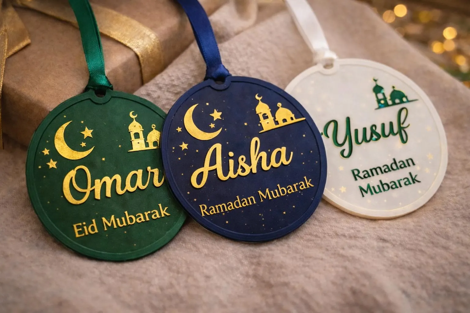 Personalised Ramadan or Eid Mubarak Ornament | Custom Muslim Name Decor | Islamic Home Decoration | Ramadan & Eid Gift - image 3