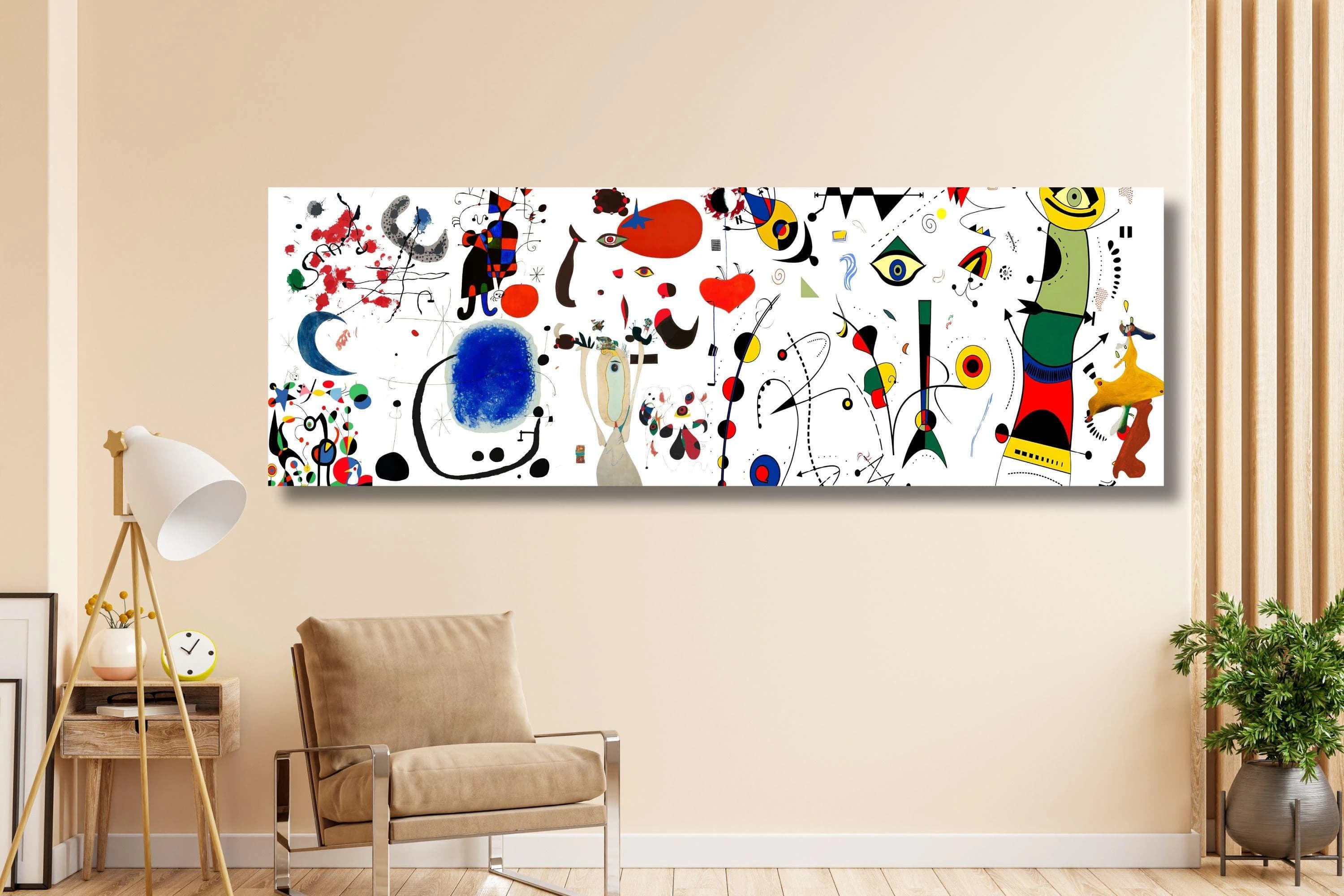 Joan Miro Extra Large Wall Art Canvas,Joan Miro Painting Print Art,Joan Miró Abstract Canvas Wall Art/96 - image 5