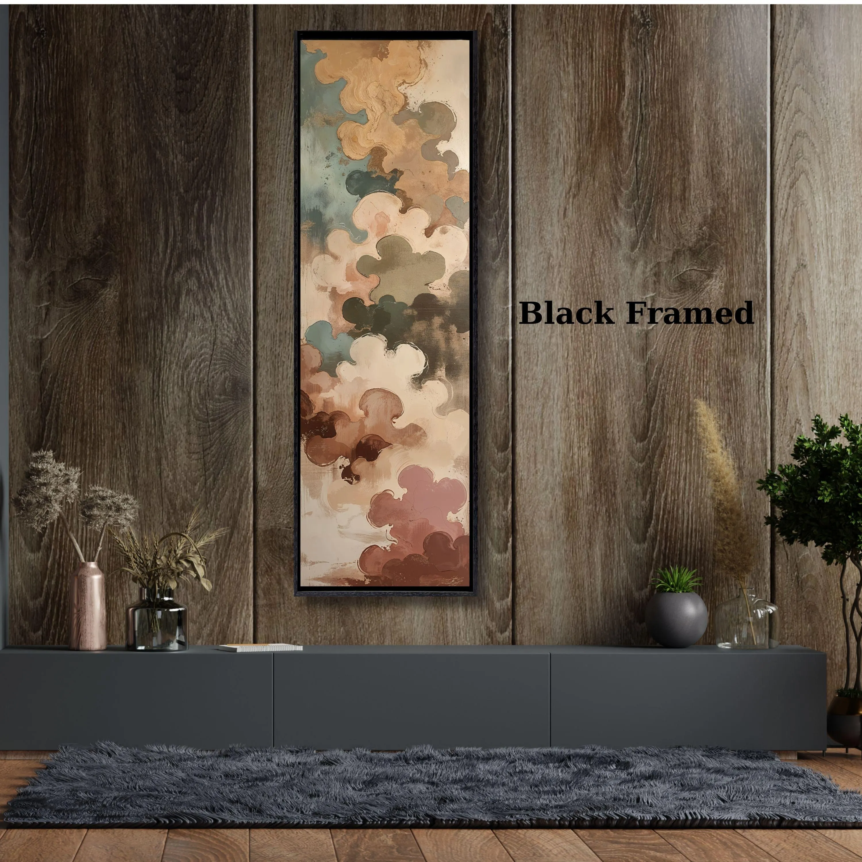 Abstract Color Flow Long Narrow Canvas Wall Art/88 - image 3