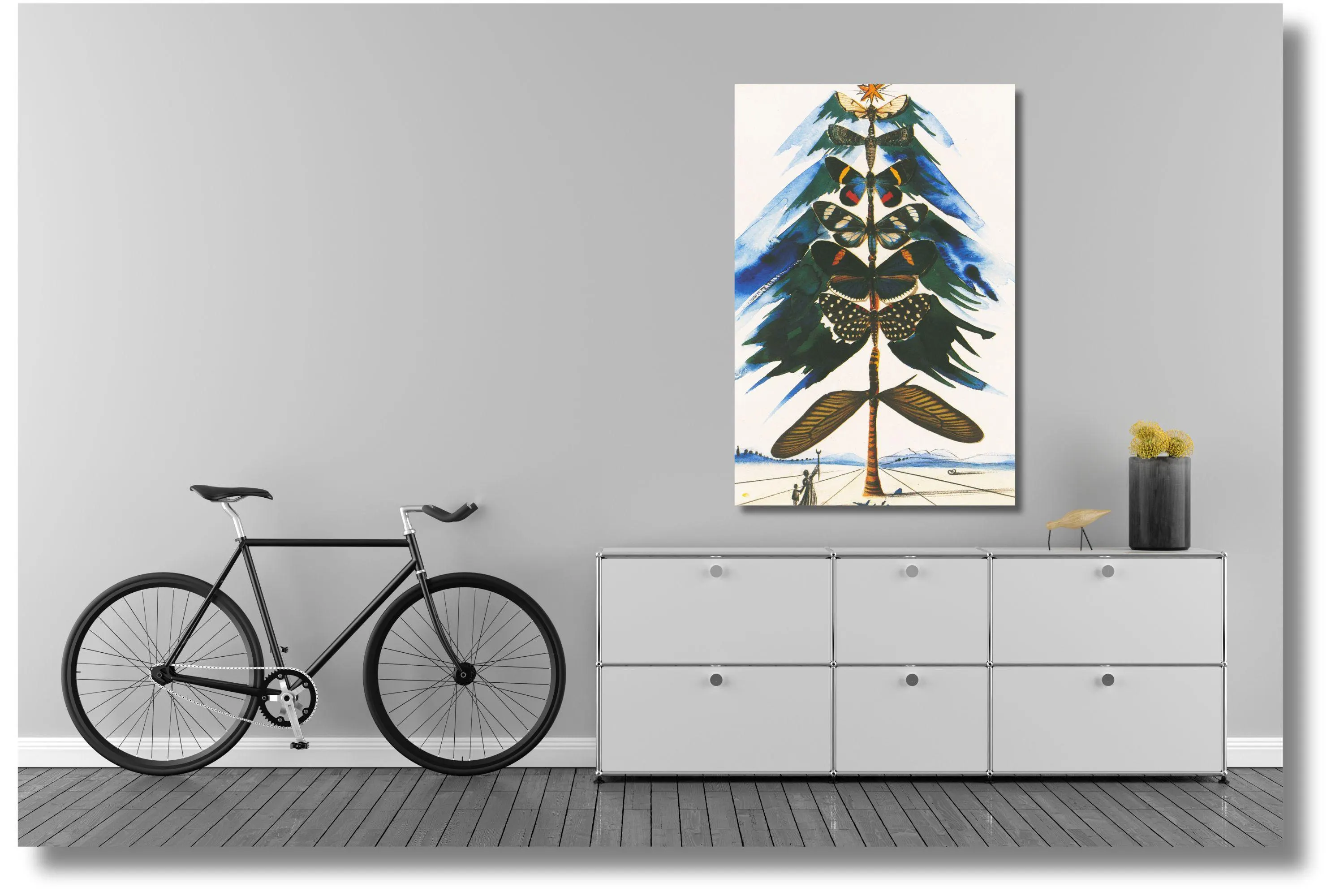 Dali Christmas Tree of Butterflies Art Print: Vintage Hallmark Canvas Poster - image 5
