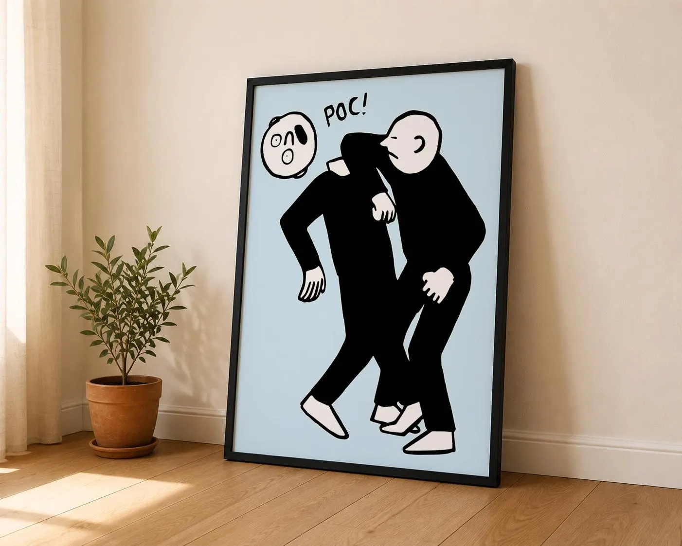 Jean Jullien - Poc Print, Humorous Office Accident Poster, Funny Workplace Wall Art, Minimalist Character Illustration, Contemporary Decor - image 3