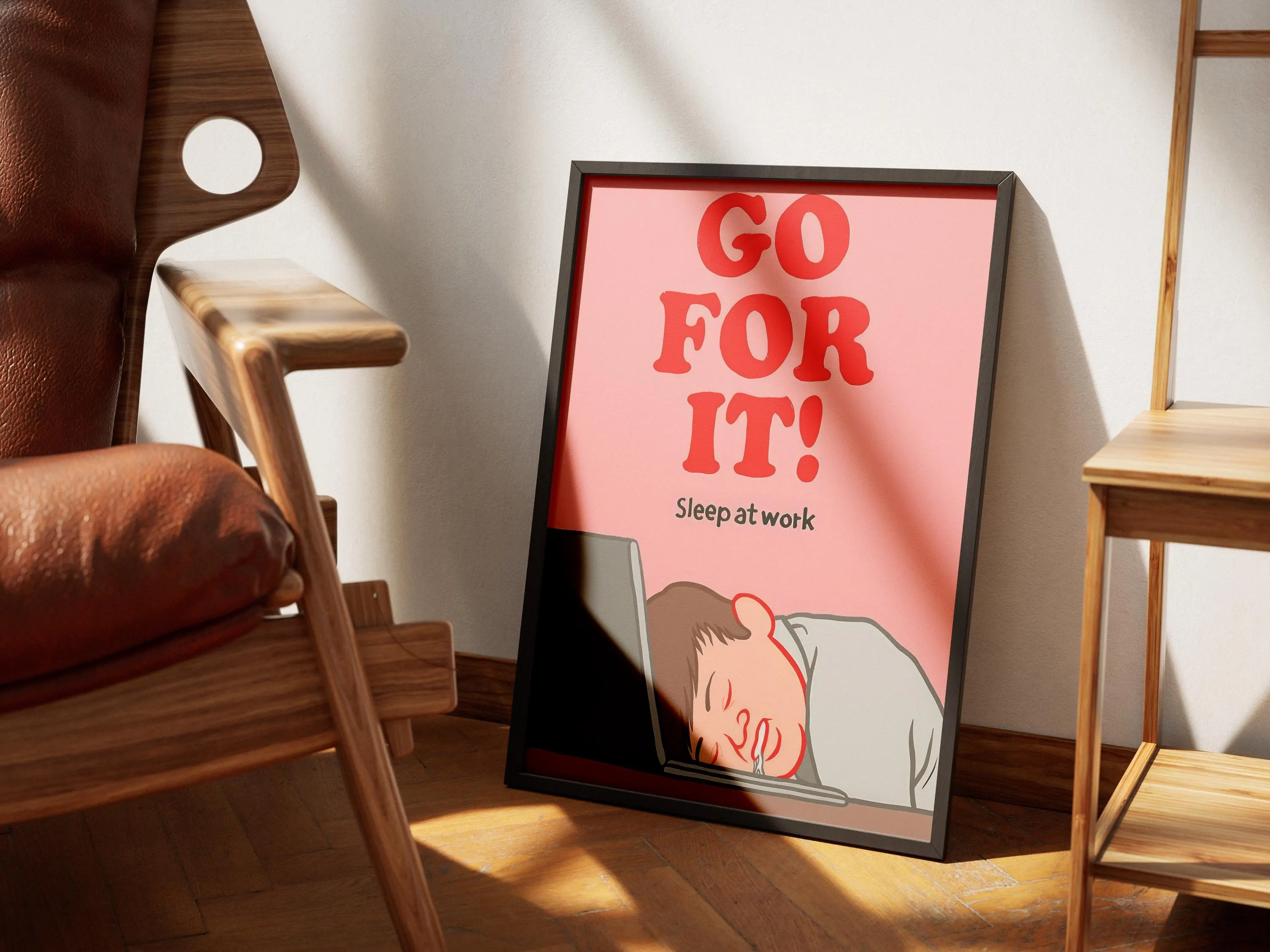 Joan Cornella - Go For It Poster | Dark Humor Work Joke | Sarcastic Office Art | Absurd Cartoon Print | Funny Wall Decor - image 3