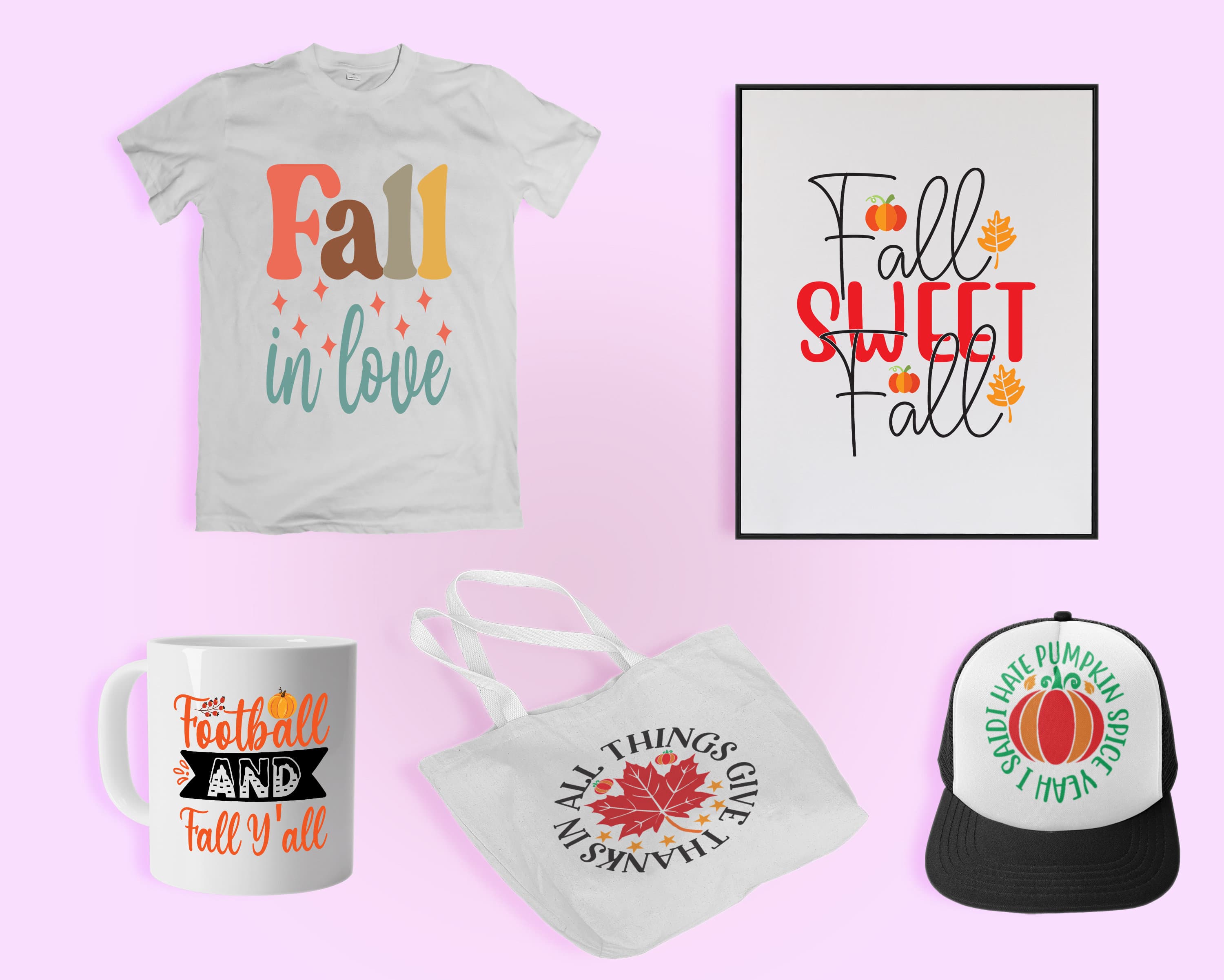Fall SVG Bundle, SVG Files for cricut, Cricut cutting files, Autumn PNG, Digital download, Fall Decor, Halloween Svg, 700 files 100 designs - image 4