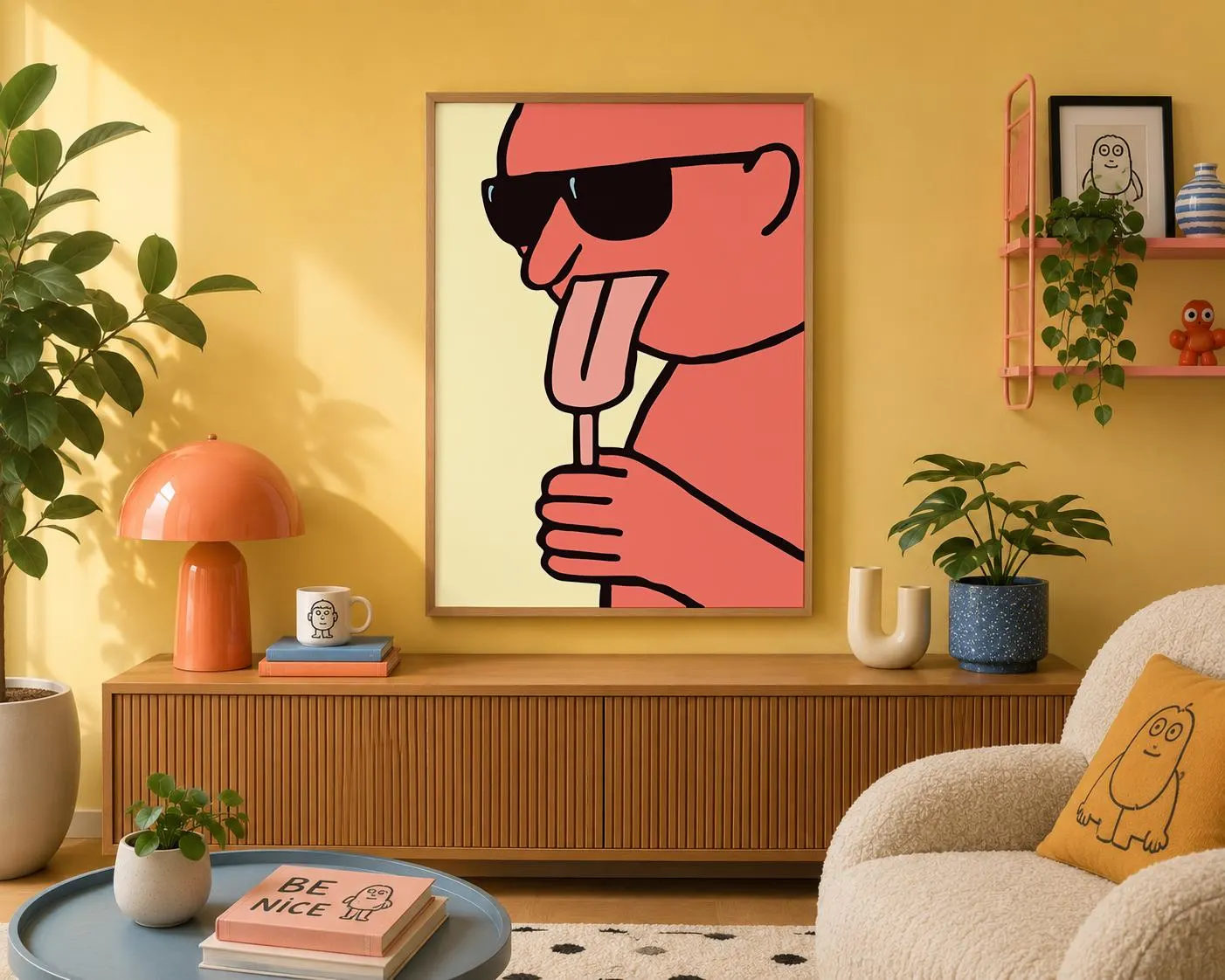 Jean Jullien - Ice Cream Portrait Illustration Print, Humorous Pop Art Character Poster, Contemporary Wall Decor Digital Download - image 5